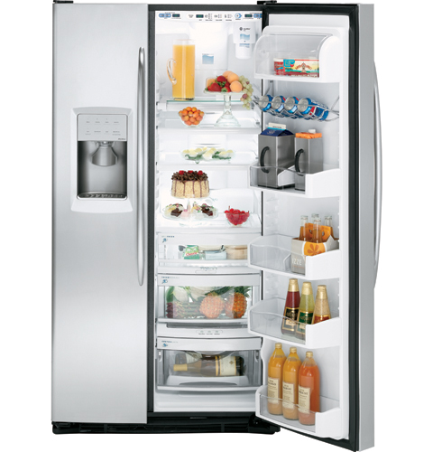 25.5 Cu. Ft. Stainless Side-by-Side Refrigerator with Integrated Dispenser PSS26NSTSS