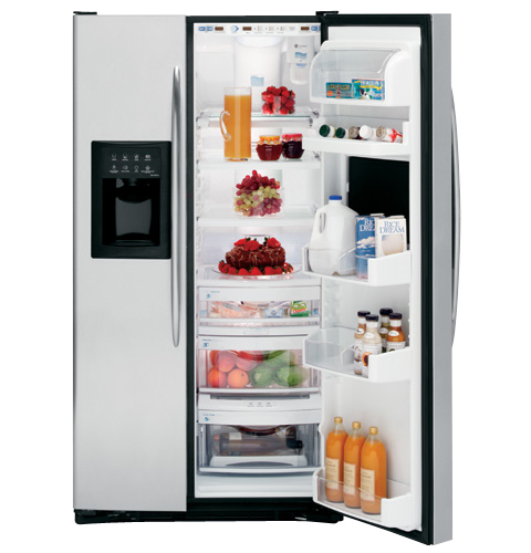 25.7 Cu. Ft. Stainless Side-by-Side Refrigerator with Refreshment Center PSS26SHRSS