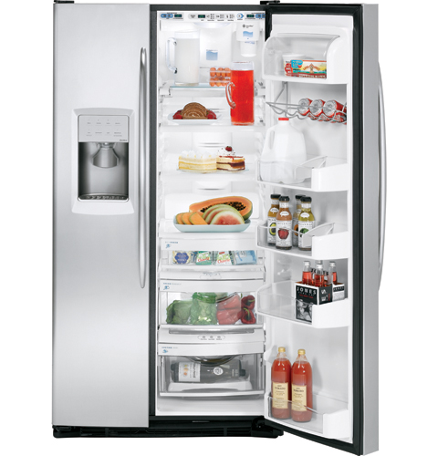 26.5 Cu. Ft. Stainless Side-by-Side Refrigerator with Integrated Dispenser PSS27NSTSS