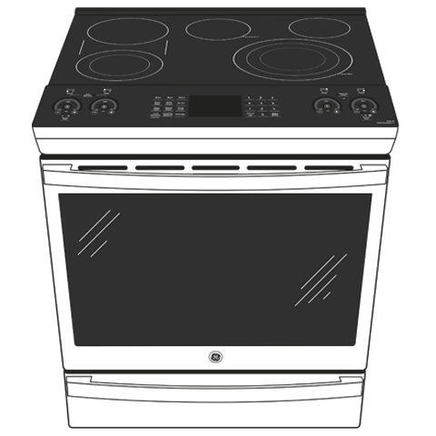 30" Smart Slide-In Electric Convection Range with No Preheat Air Fry PSS93BPTS