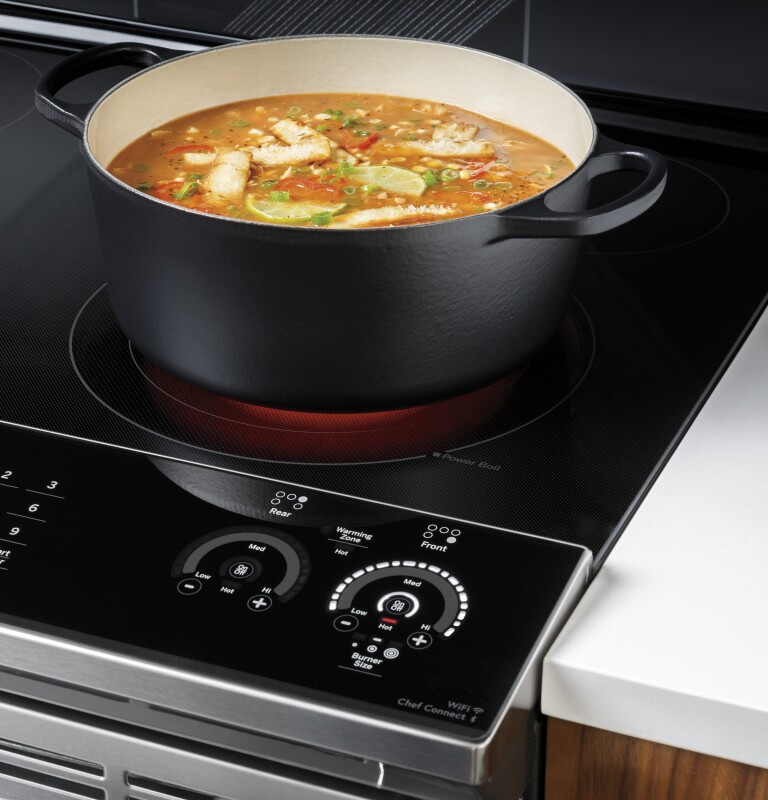 30" Smart Slide-In Electric Convection Fingerprint Resistant Range with No Preheat Air Fry PSS93YPFS