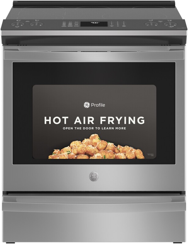 30" Smart Slide-In Electric Convection Fingerprint Resistant Range with No Preheat Air Fry PSS93YPFS