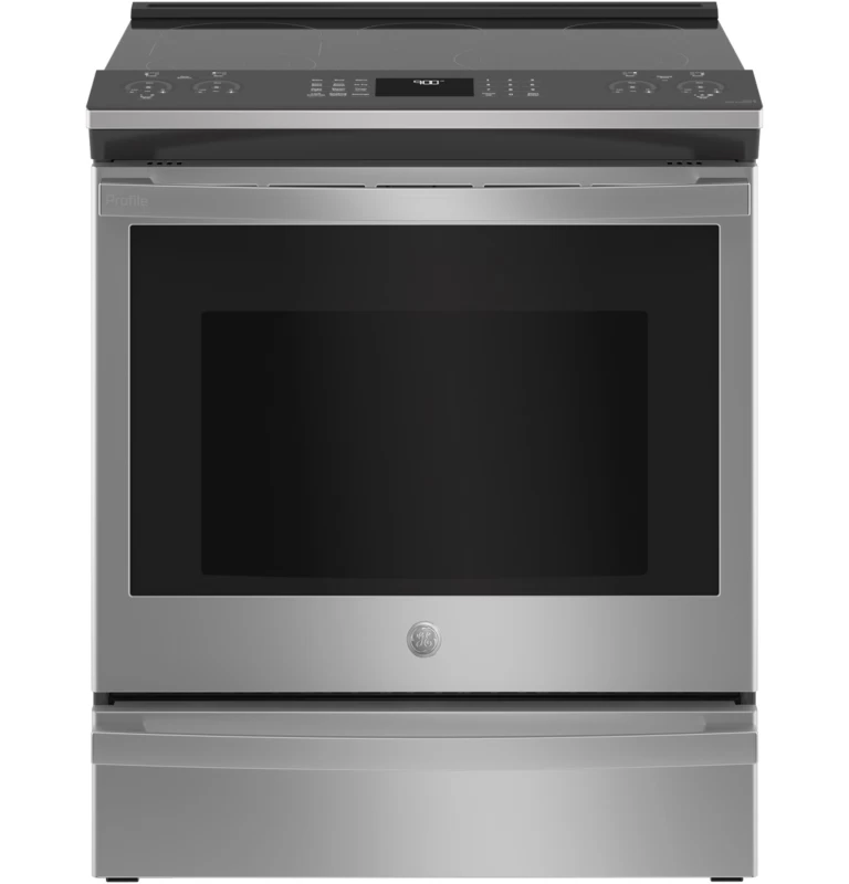 GE Profile 30" Smart Slide-In Electric Convection Fingerprint Resistant Range with No Preheat Air Fry Stainless Steel PSS93YPFS Picture 1