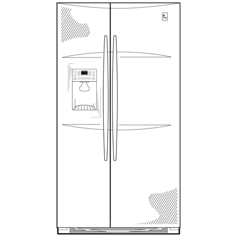 25.5 Cu. Ft. Stainless-Wrapped Side-by-Side Refrigerator PSW26RSWSS