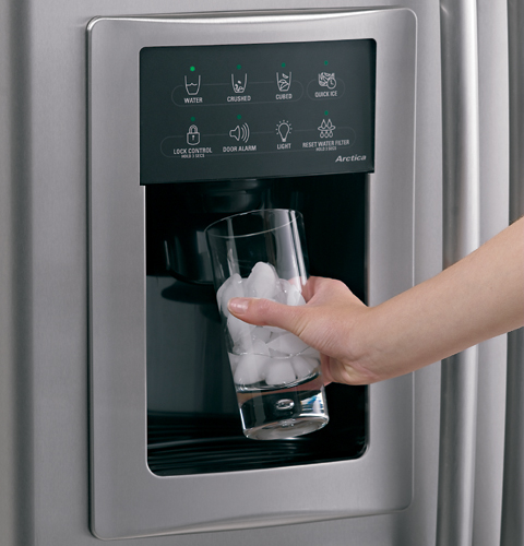 25.5 Cu. Ft. Stainless-Wrapped Side-by-Side Refrigerator with Dispenser PSW26SGRSS
