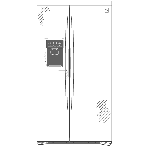 25.5 Cu. Ft. Stainless-Wrapped Side-by-Side Refrigerator with Dispenser PSW26SGRSS