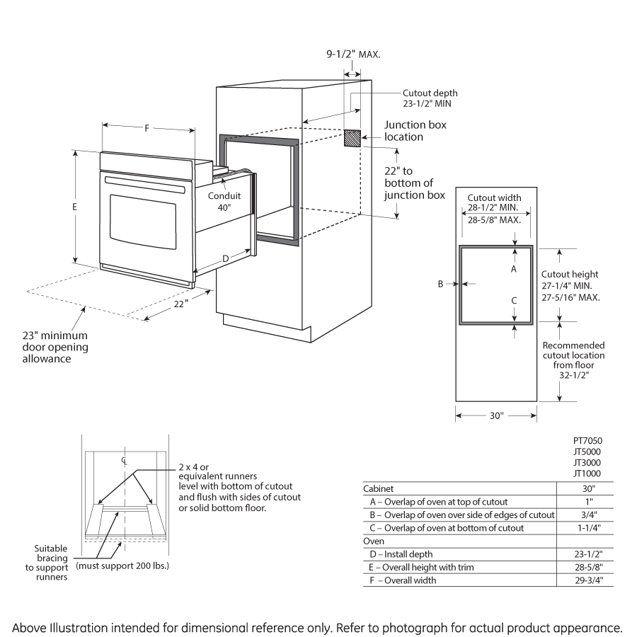 Series 30" Built-In Single Convection Wall Oven PT7050SFSS
