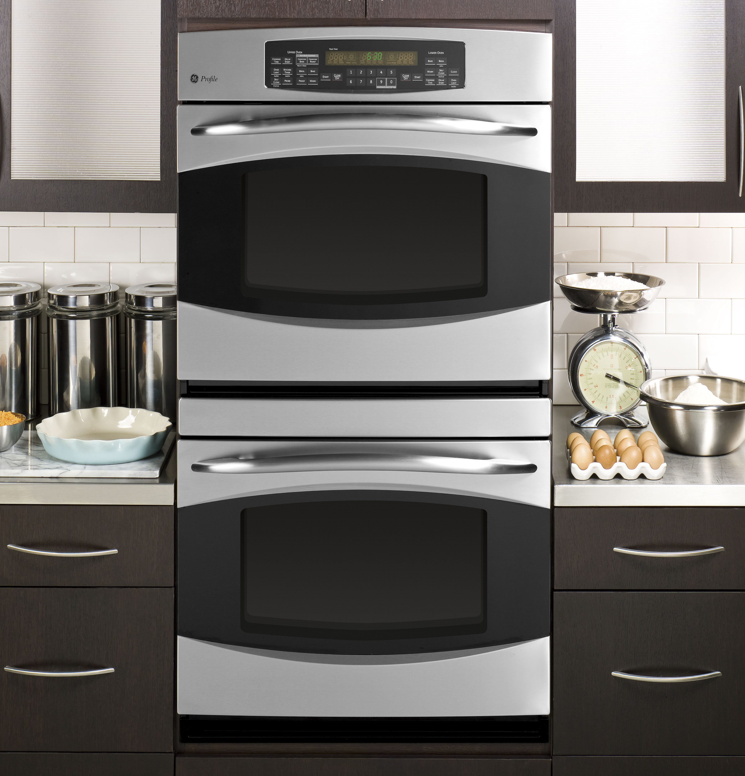 30" Built-In Double Convection/Thermal Wall Oven PT956SRSS