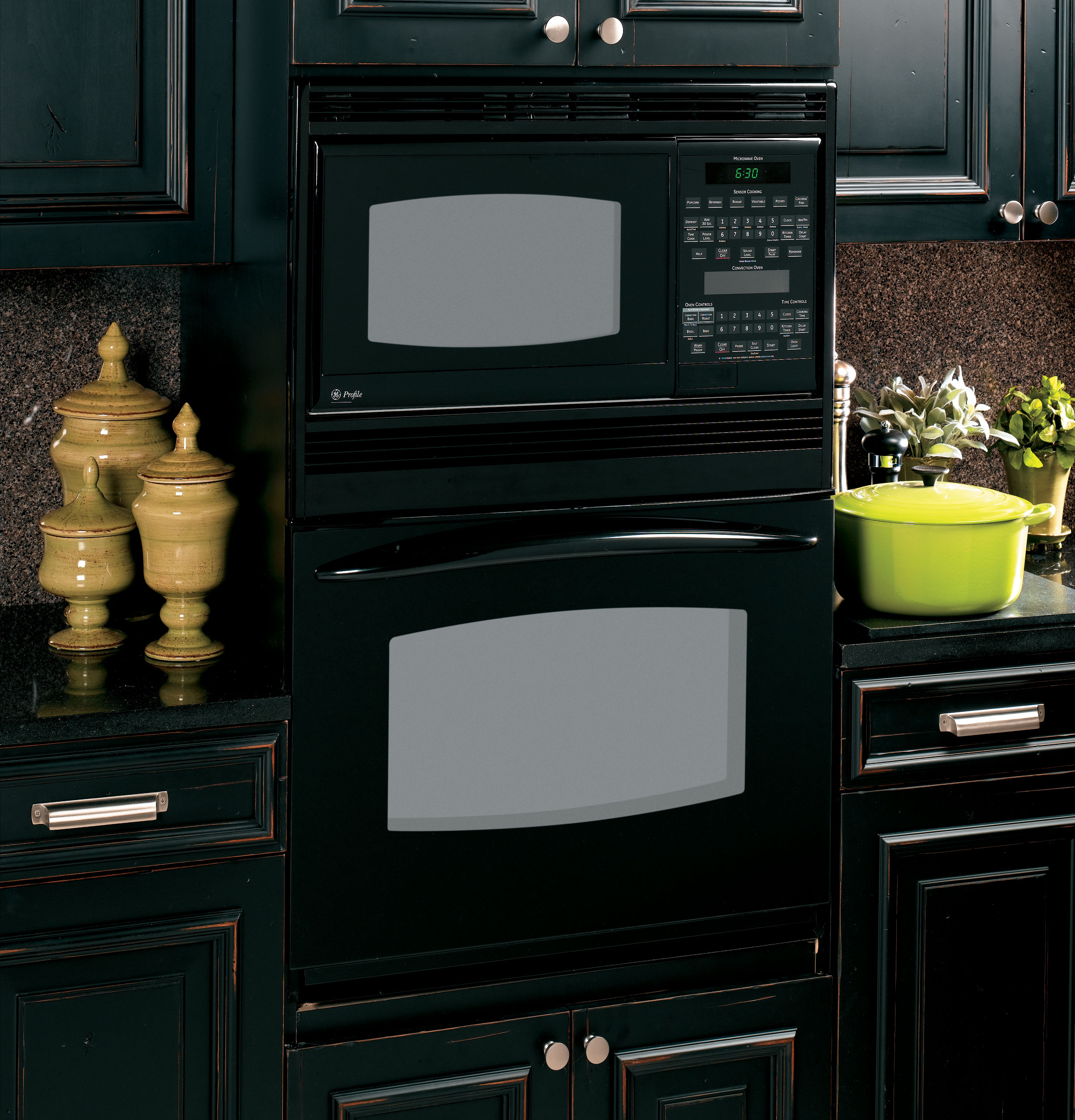 Series 30" Built-In Double Microwave/Convection Oven PT970DRBB