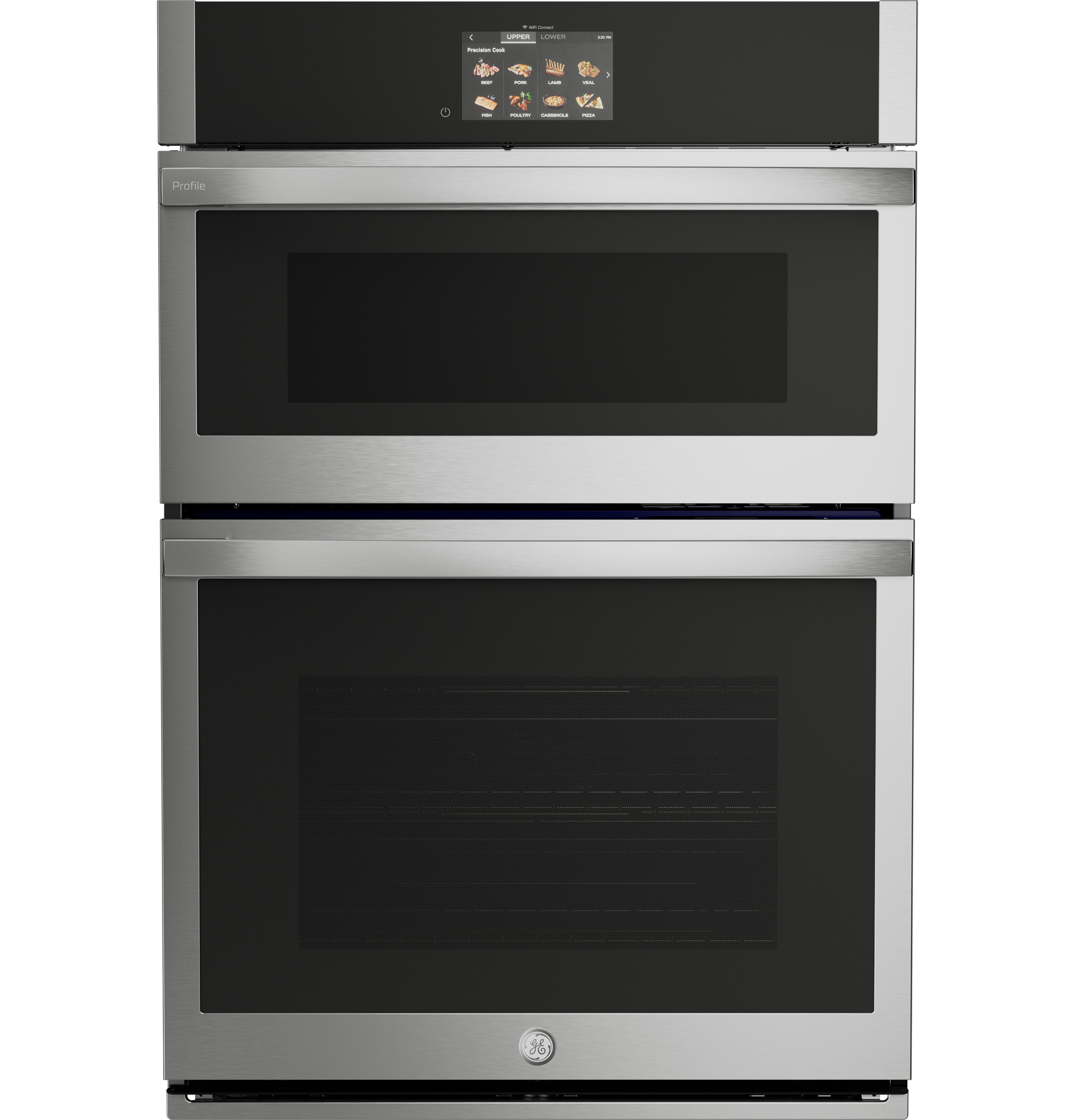 30 in. Combination Double Wall Oven with Convection, Air Fry, Steam, Sous Vide, and Advantium Technology PT9900SWSS