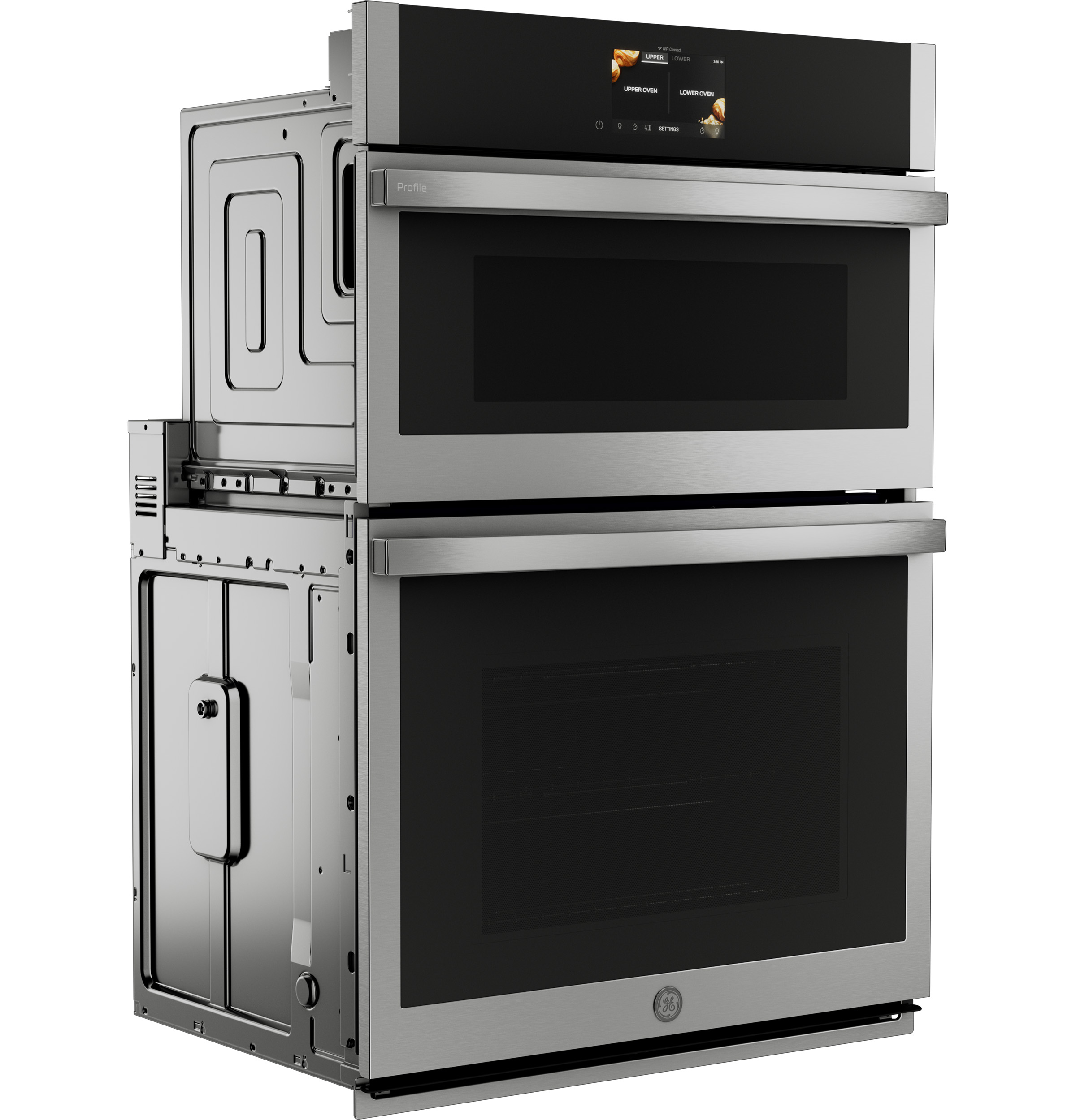 30 in. Combination Double Wall Oven with Convection, Air Fry, Steam, Sous Vide, and Advantium Technology PT9900SWSS