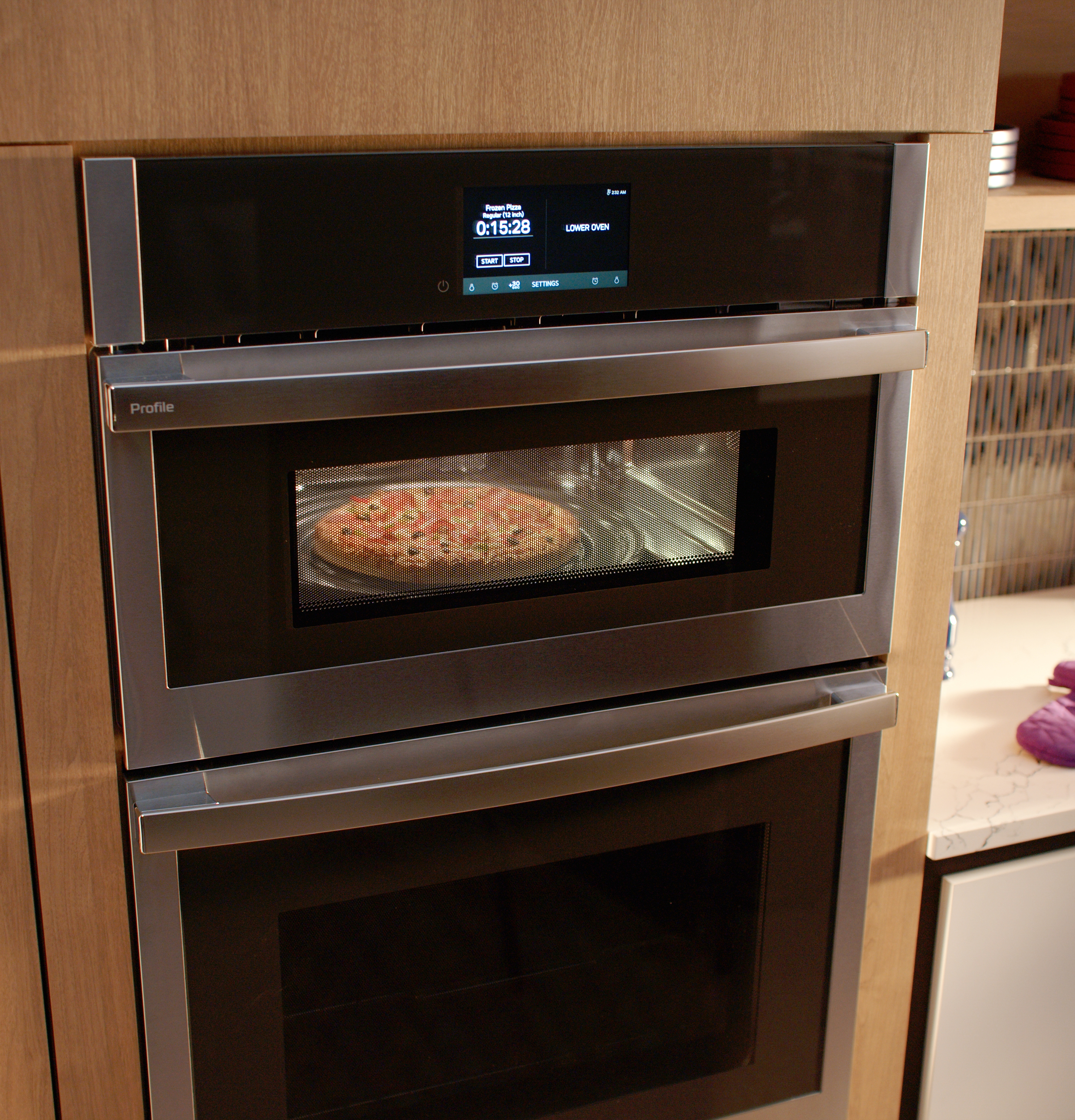 30 in. Combination Double Wall Oven with Convection, Air Fry, Steam, Sous Vide, and Advantium Technology PT9900SWSS