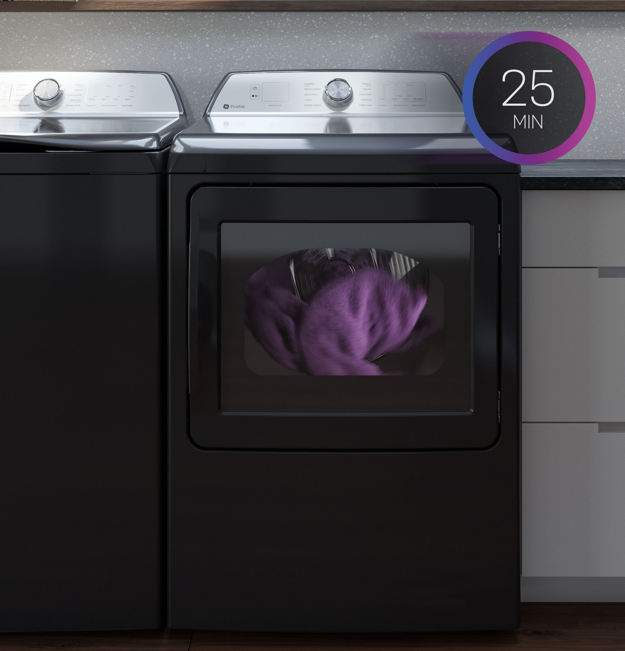 7.4 cu. ft. Capacity aluminized alloy drum Electric Dryer with Sanitize Cycle and Sensor Dry PTD60EBSRWS