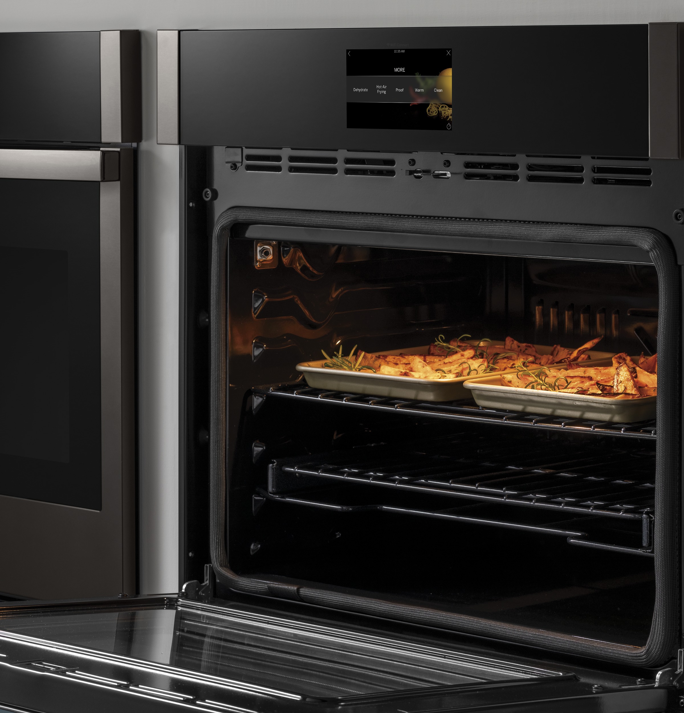 30" Smart Built-In Convection Double Wall Oven with No Preheat Air Fry and Precision Cooking PTD7000BNTS