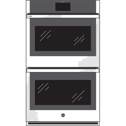 30" Smart Built-In Convection Double Wall Oven with No Preheat Air Fry and Precision Cooking PTD7000BNTS