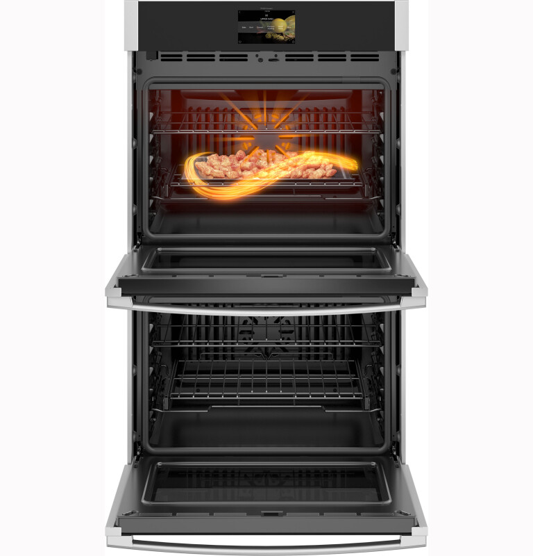 30" Smart Built-In Convection Double Wall Oven with No Preheat Air Fry and Precision Cooking PTD7000SNSS