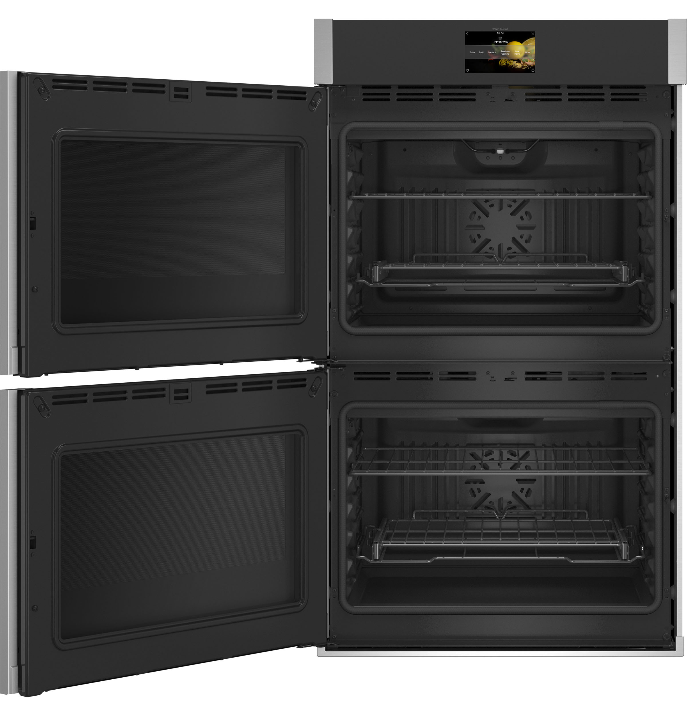 30" Smart Built-In Convection Double Wall Oven with Left-Hand Side-Swing Doors PTD700LSNSS