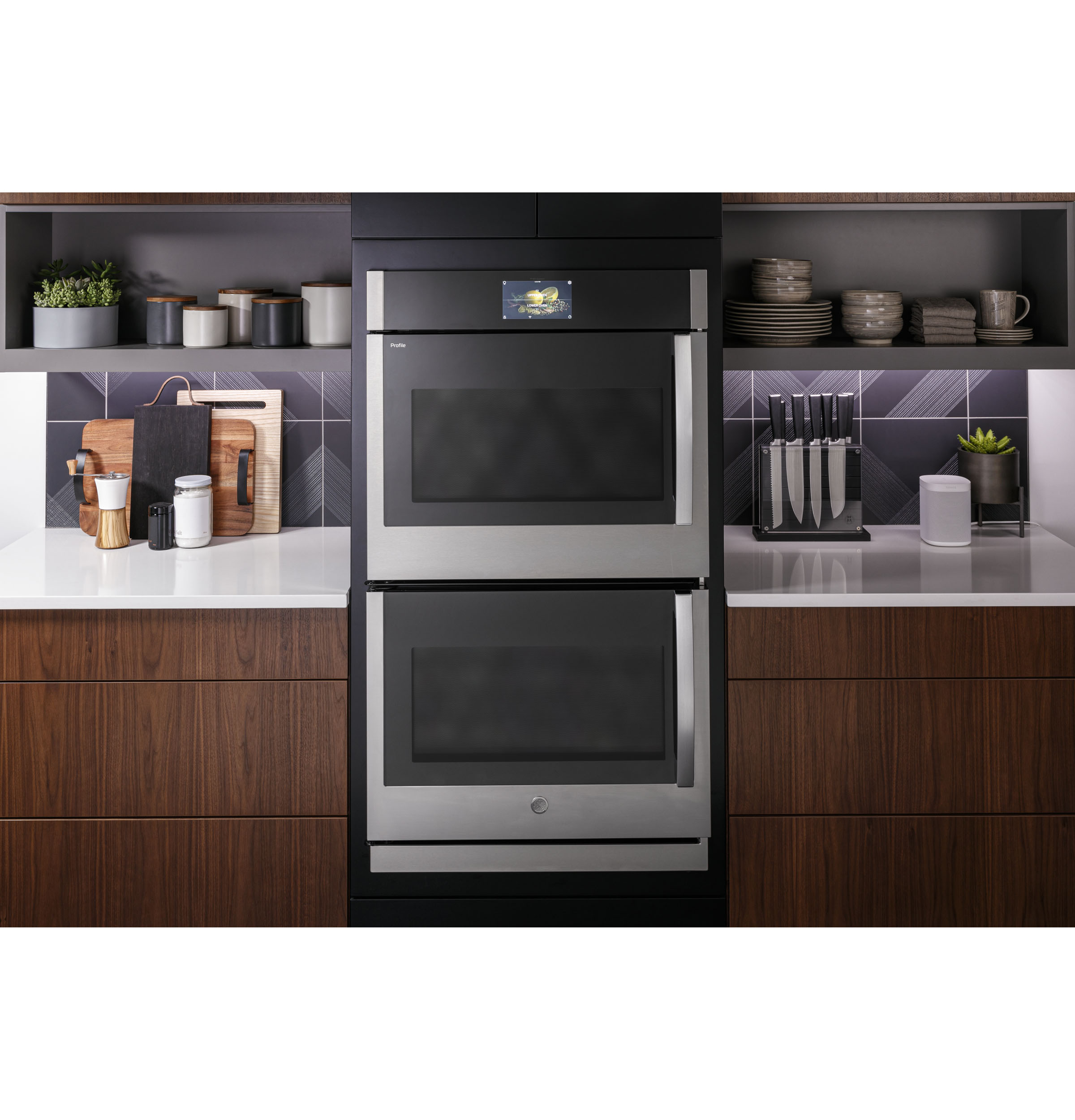 30" Smart Built-In Convection Double Wall Oven with Left-Hand Side-Swing Doors PTD700LSNSS