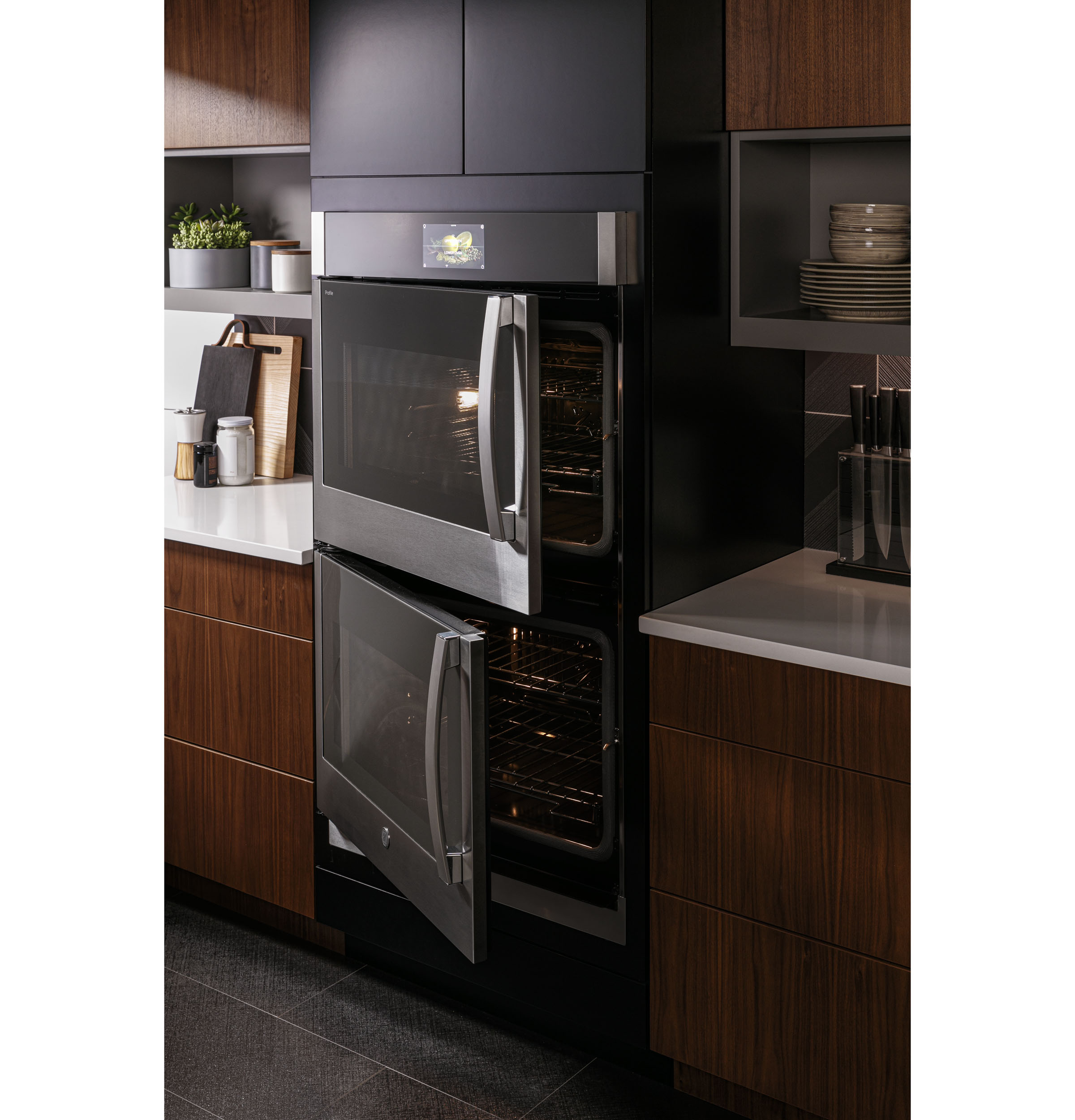 GE Profile™ 30" Smart Built-In Convection Double Wall Oven with Right-Hand Side-Swing Doors PTD700RSNSS