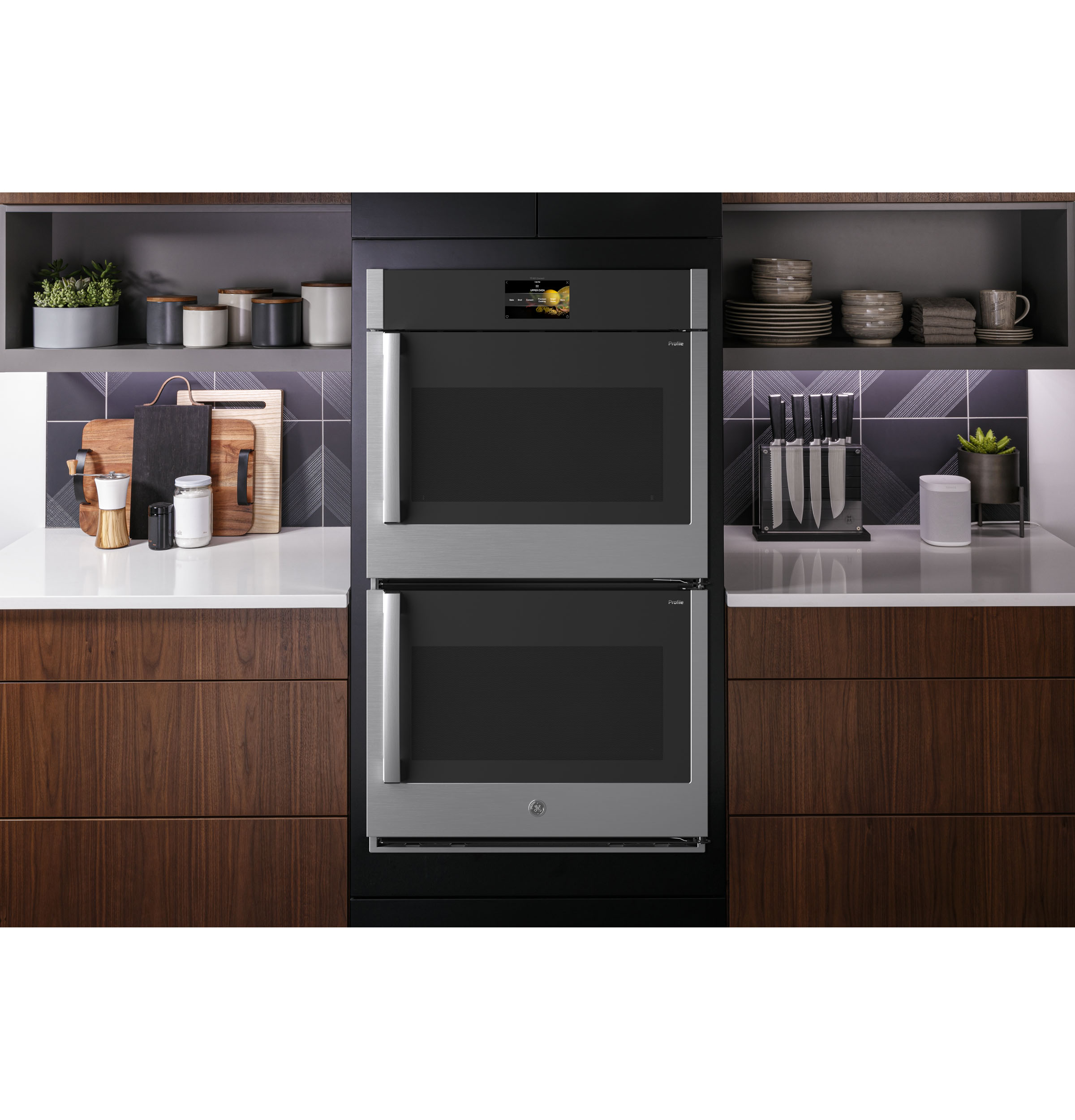 GE Profile™ 30" Smart Built-In Convection Double Wall Oven with Right-Hand Side-Swing Doors PTD700RSNSS