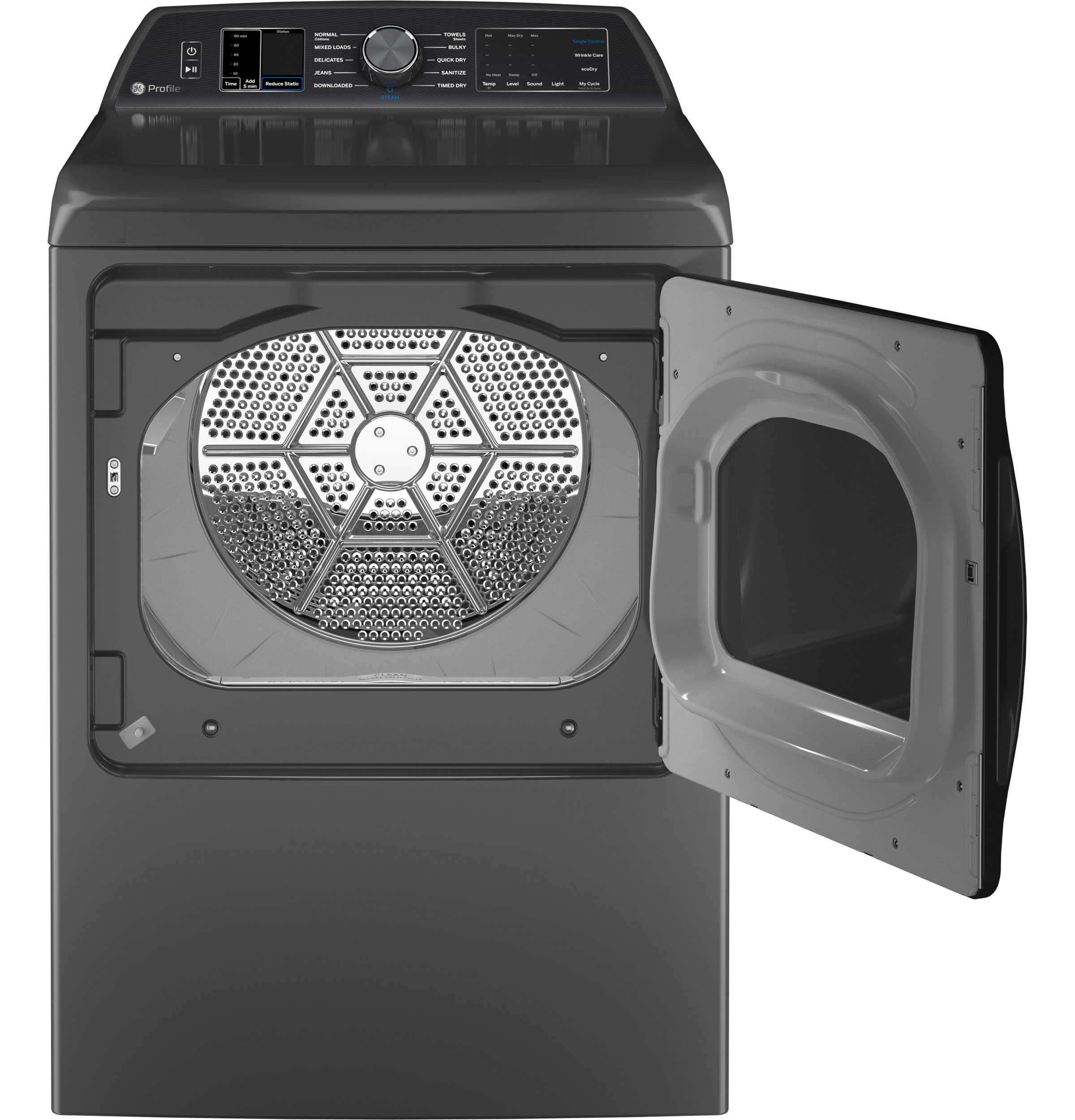 7.4 cu. ft. Capacity Smart aluminized alloy drum Electric Dryer with Sanitize Cycle and Sensor Dry PTD70EBPTDG