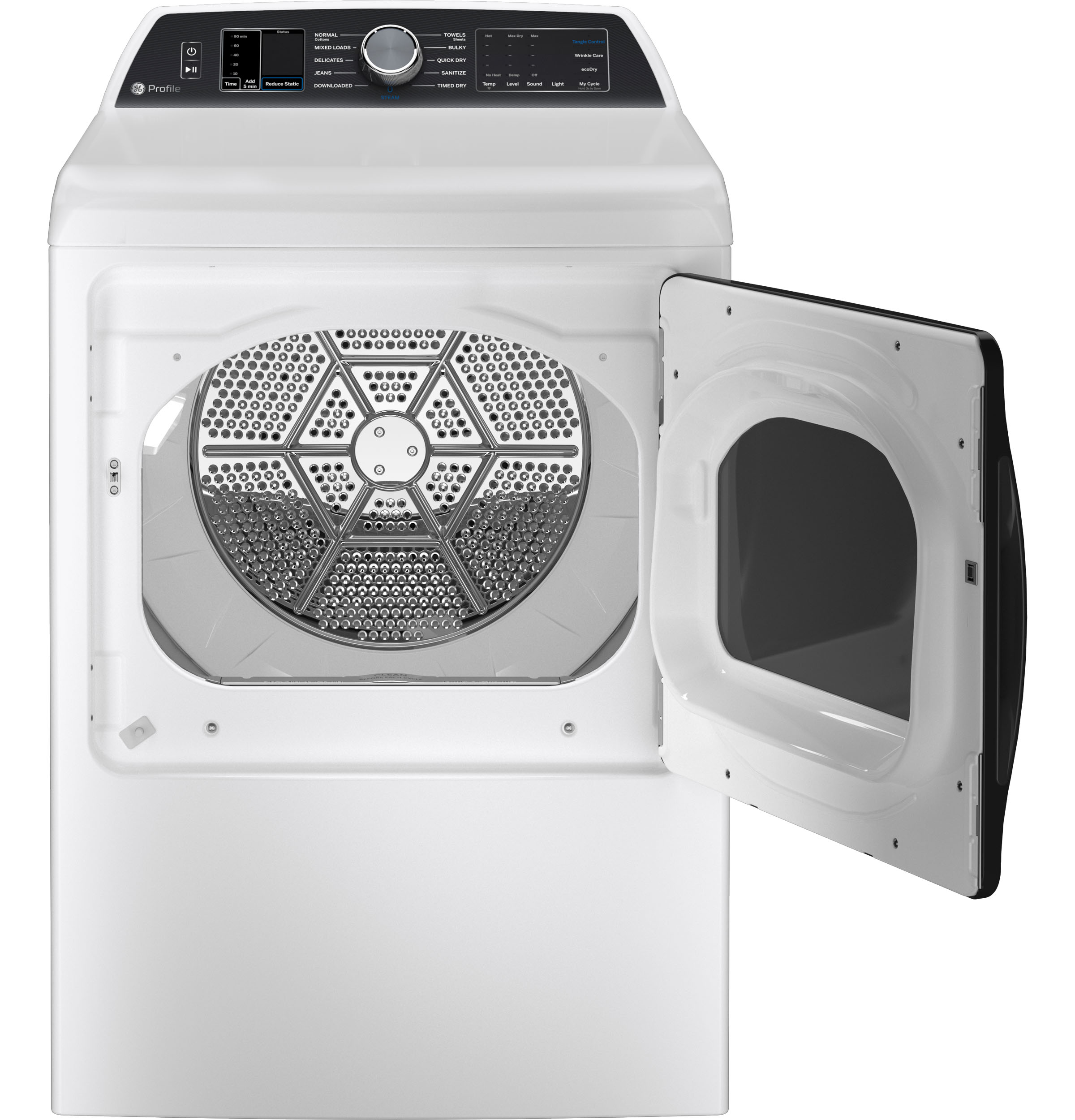 7.4 cu. ft. Capacity Smart aluminized alloy drum Electric Dryer with Sanitize Cycle and Sensor Dry PTD70EBSTWS