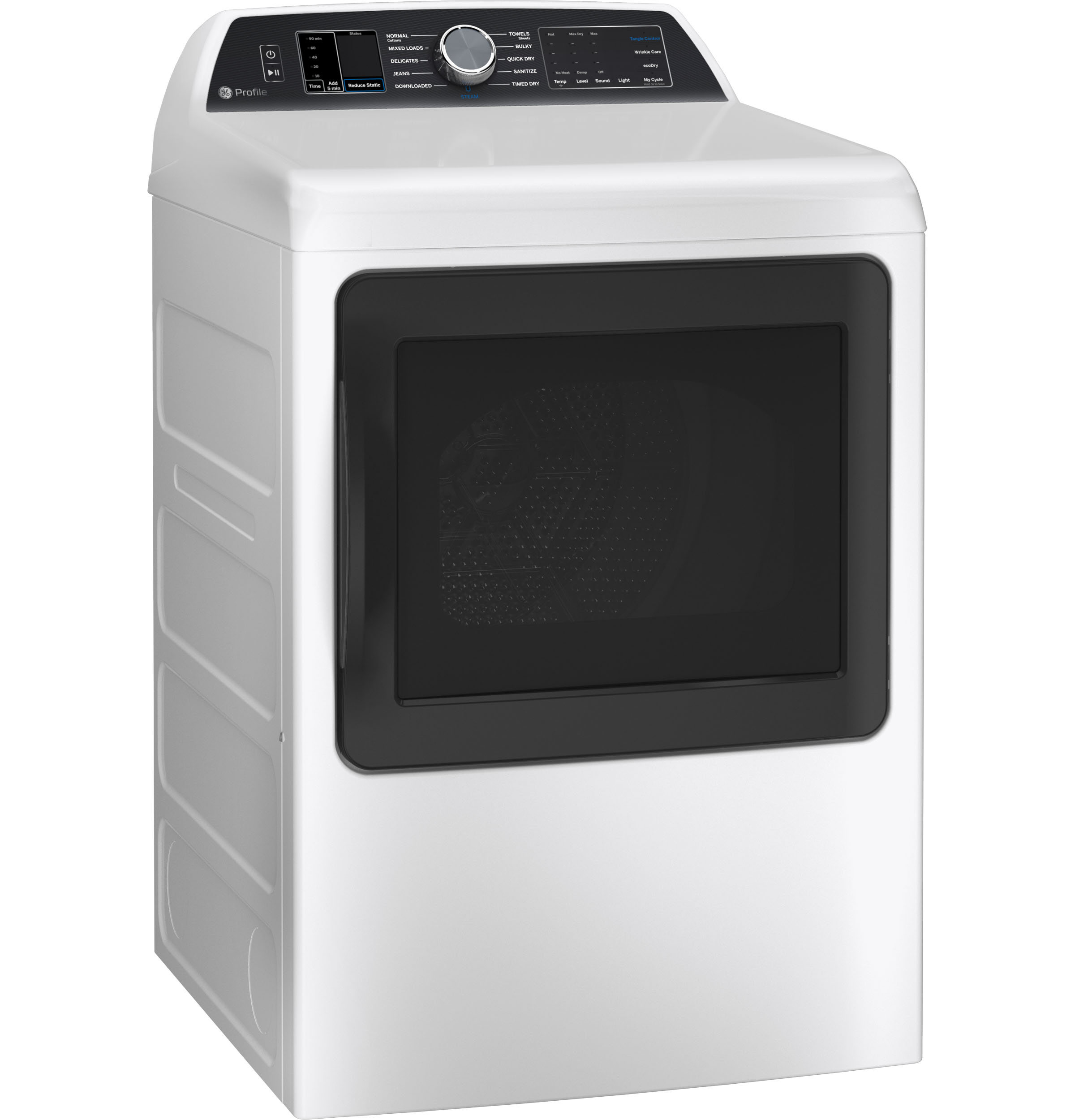 7.4 cu. ft. Capacity Smart aluminized alloy drum Gas Dryer with Sanitize Cycle and Sensor Dry PTD70GBSTWS
