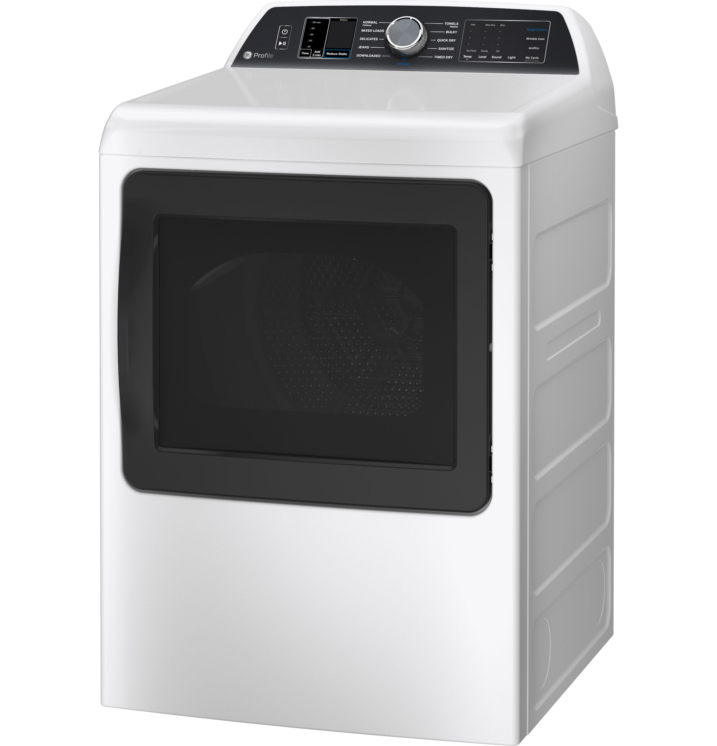 7.4 cu. ft. Capacity Smart aluminized alloy drum Gas Dryer with Sanitize Cycle and Sensor Dry PTD70GBSTWS