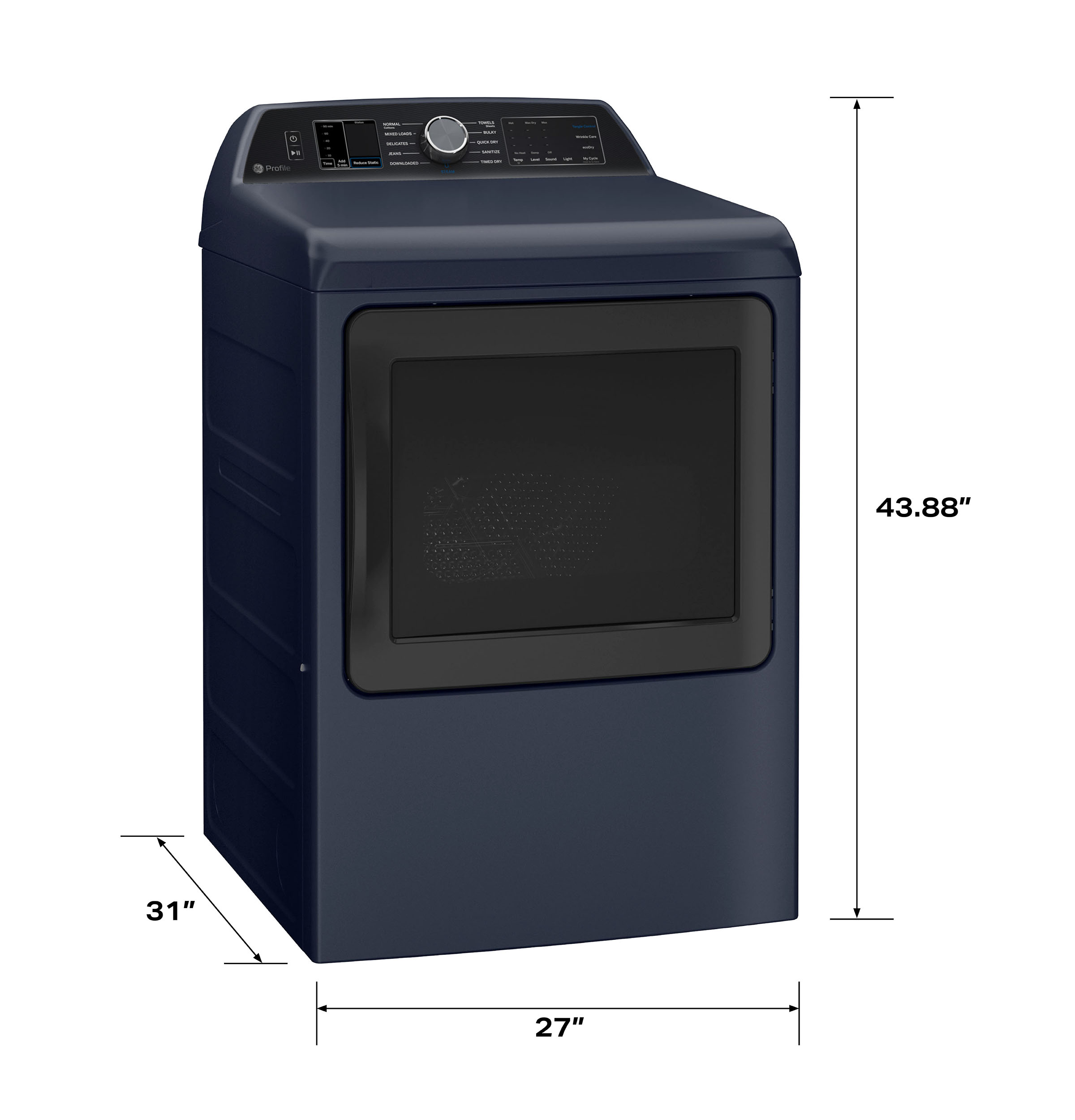 Ge Profile™ Energy Star® 7.3 Cu. Ft. Capacity Smart Gas Dryer With Steam And Washer Link PTD80GBPTRS