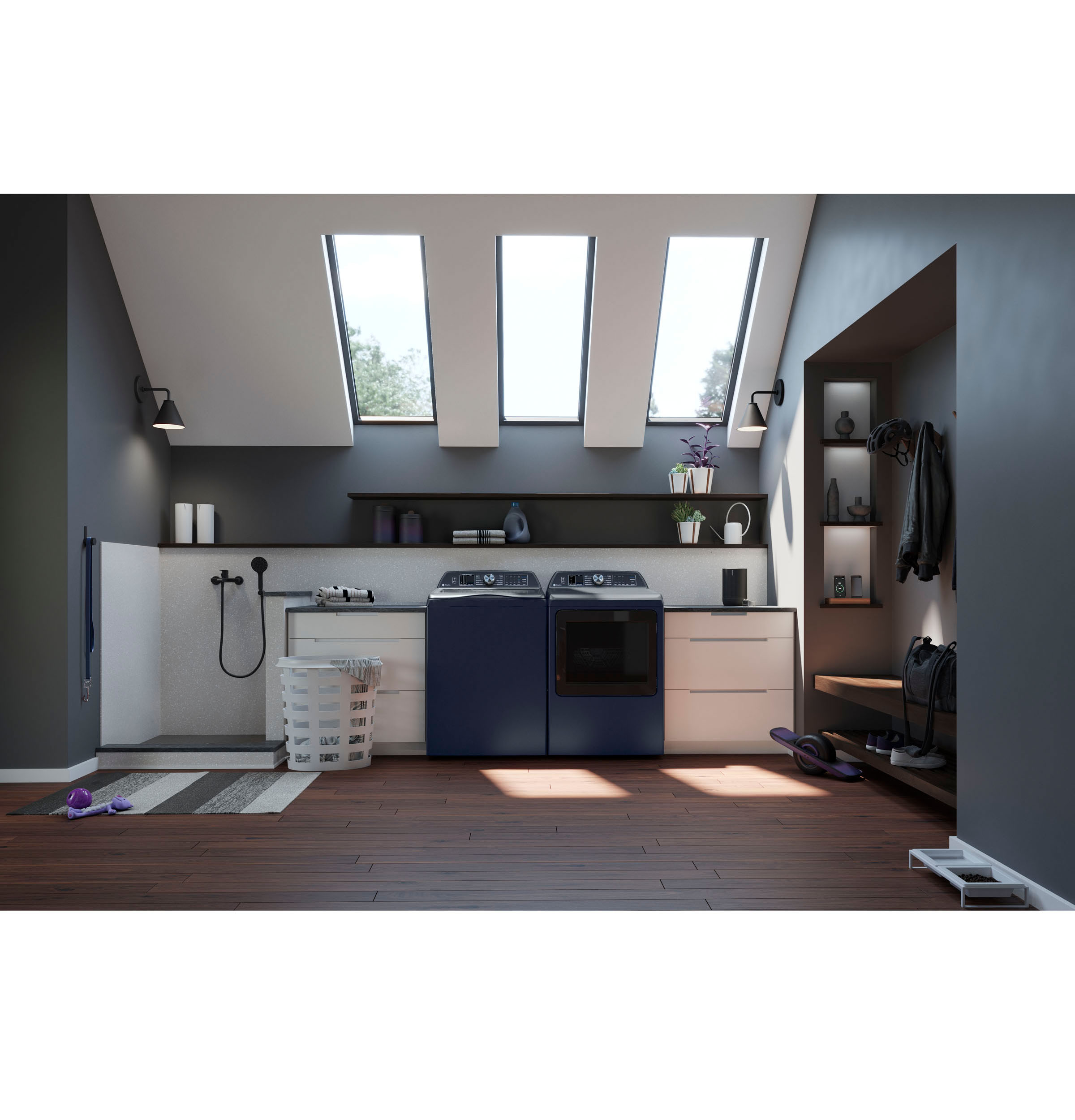 Ge Profile™ Energy Star® 7.3 Cu. Ft. Capacity Smart Gas Dryer With Steam And Washer Link PTD80GBPTRS