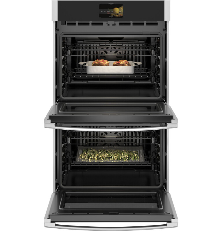 30" Smart Built-In Convection Double Wall Oven with In-Oven Camera and No Preheat Air Fry PTD9000SNSS