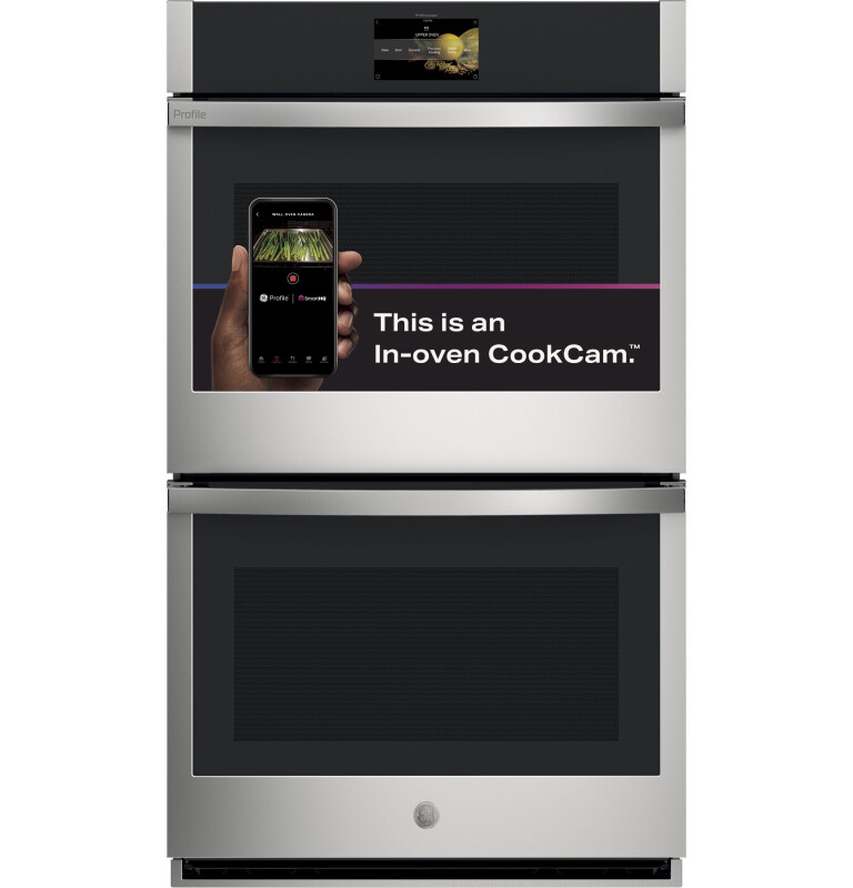 30" Smart Built-In Convection Double Wall Oven with In-Oven Camera and No Preheat Air Fry PTD9000SNSS