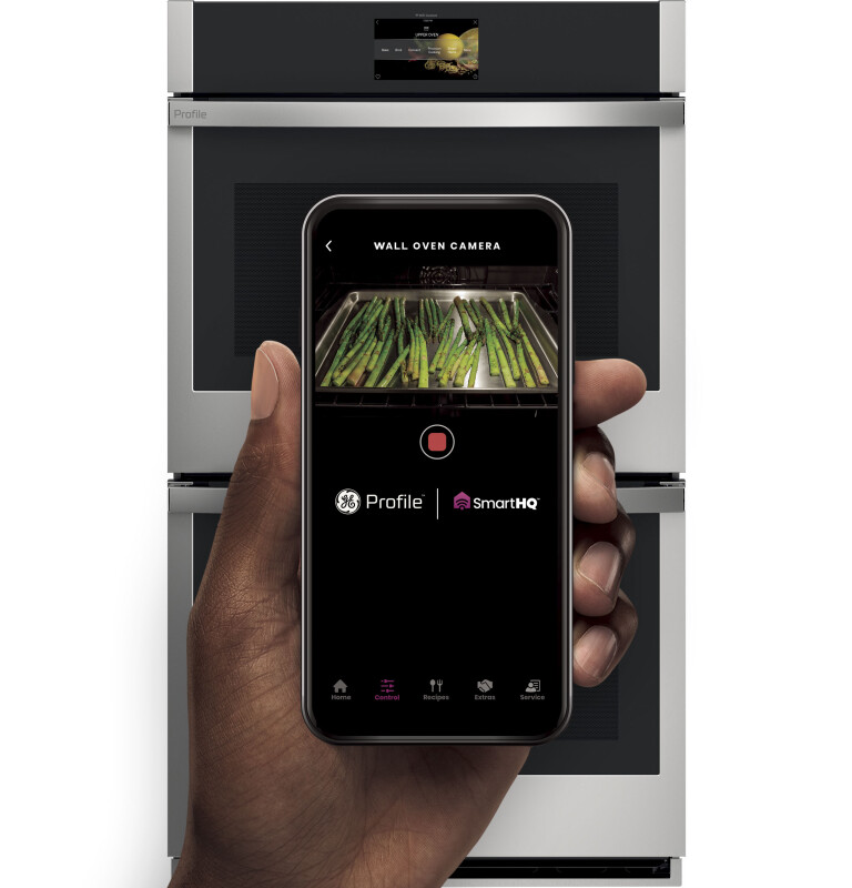 30" Smart Built-In Convection Double Wall Oven with In-Oven Camera and No Preheat Air Fry PTD9000SNSS