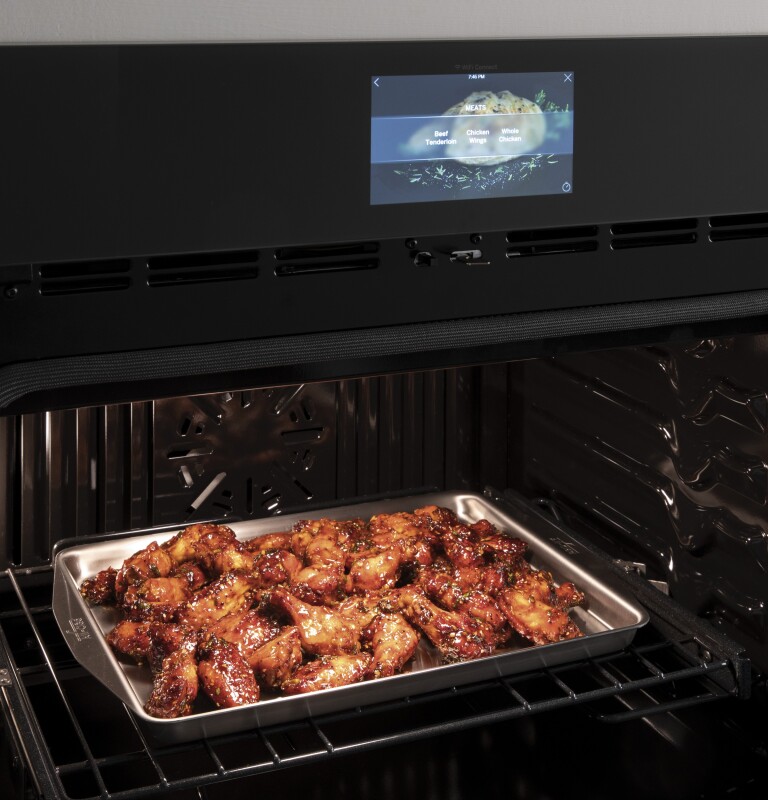 30" Smart Built-In Convection Double Wall Oven with In-Oven Camera and No Preheat Air Fry PTD9000SNSS