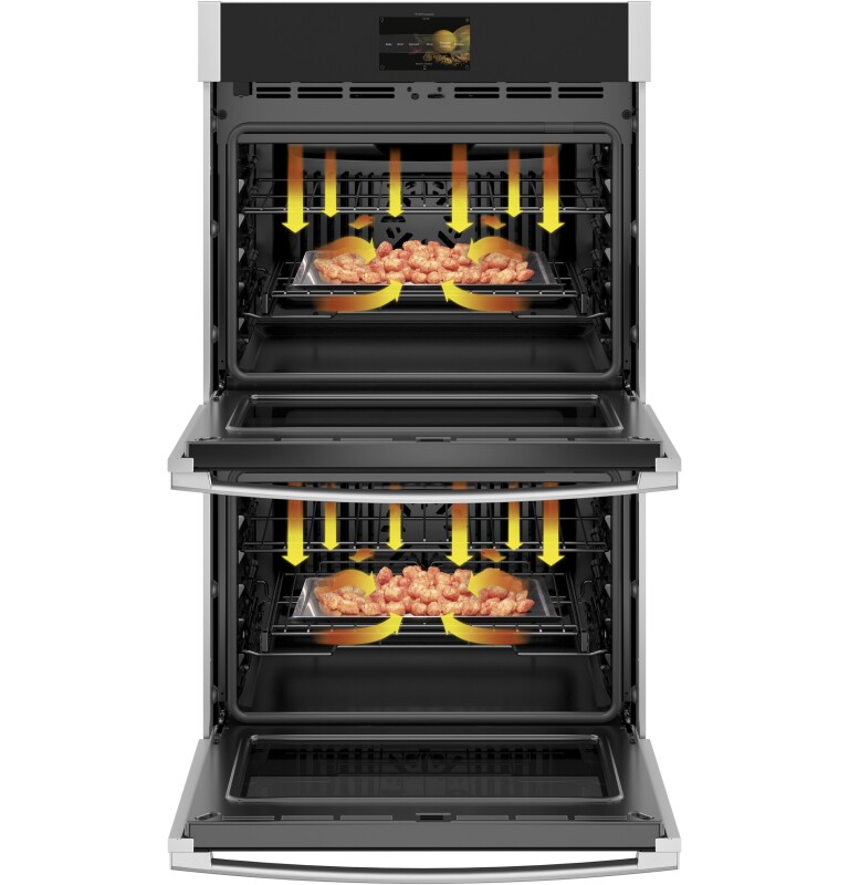 30" Smart Built-In Convection Double Wall Oven with In-Oven Camera and No Preheat Air Fry PTD9000SNSS