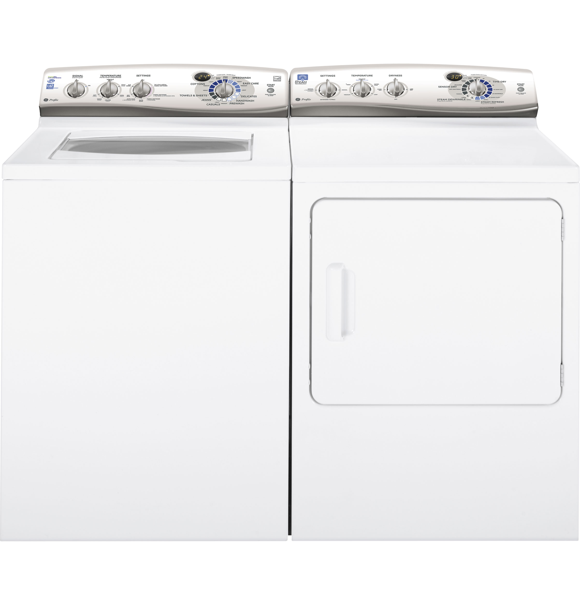 7.0 cu. ft. stainless steel capacity gas dryer with Steam and SensorDry Plus PTDS650GMWT