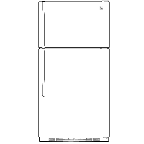 21.7 Cu. Ft. Top-Freezer Refrigerator PTS22LCRBB