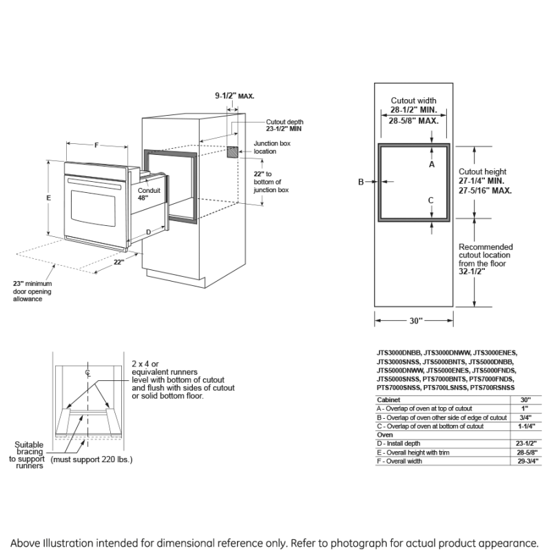 30" Smart Built-In Convection Single Wall Oven with No Preheat Air Fry and Precision Cooking PTS7000BNTS