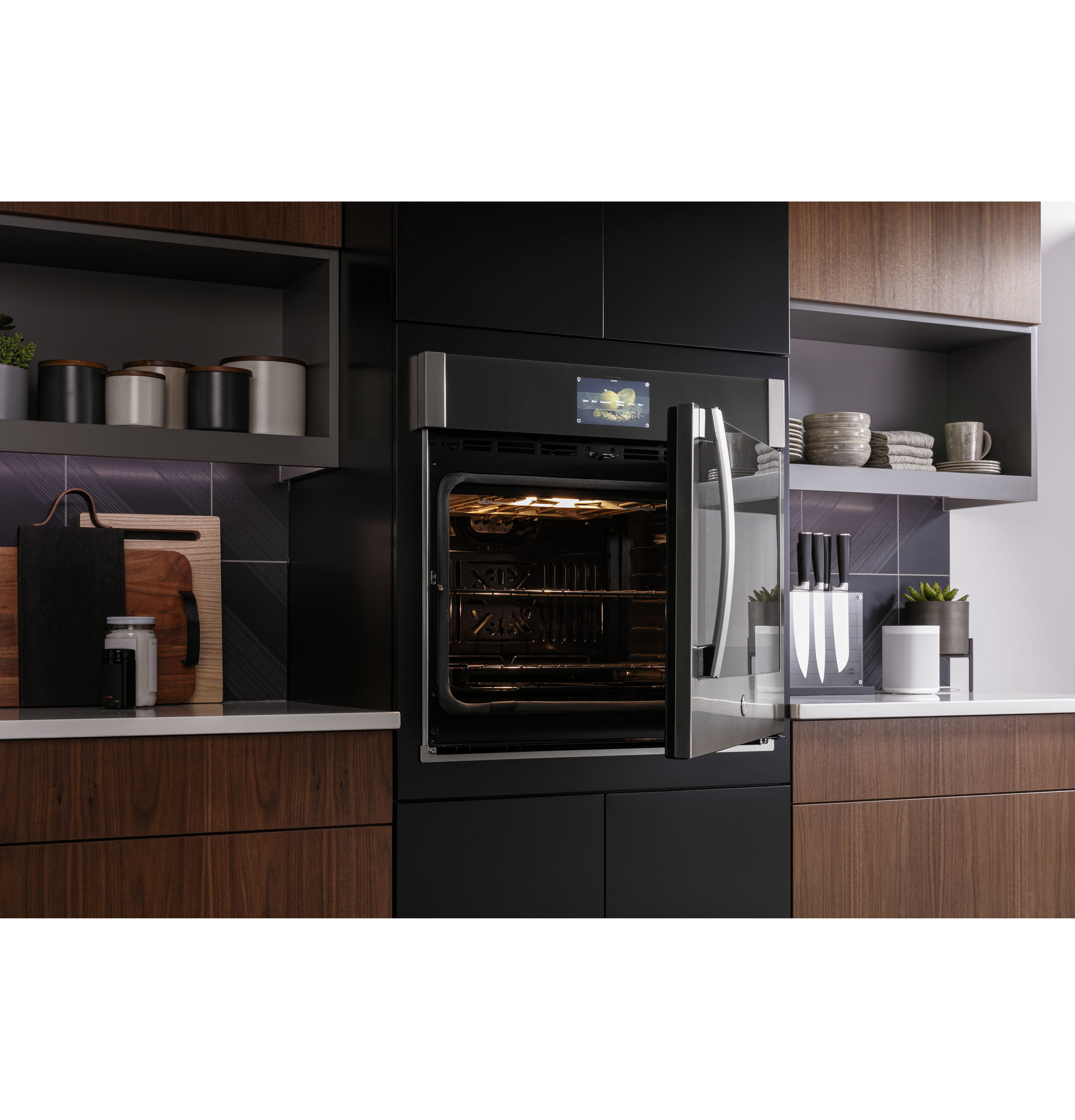 30" Smart Built-In Convection Single Wall Oven with Right-Hand Side-Swing Doors PTS700RSNSS