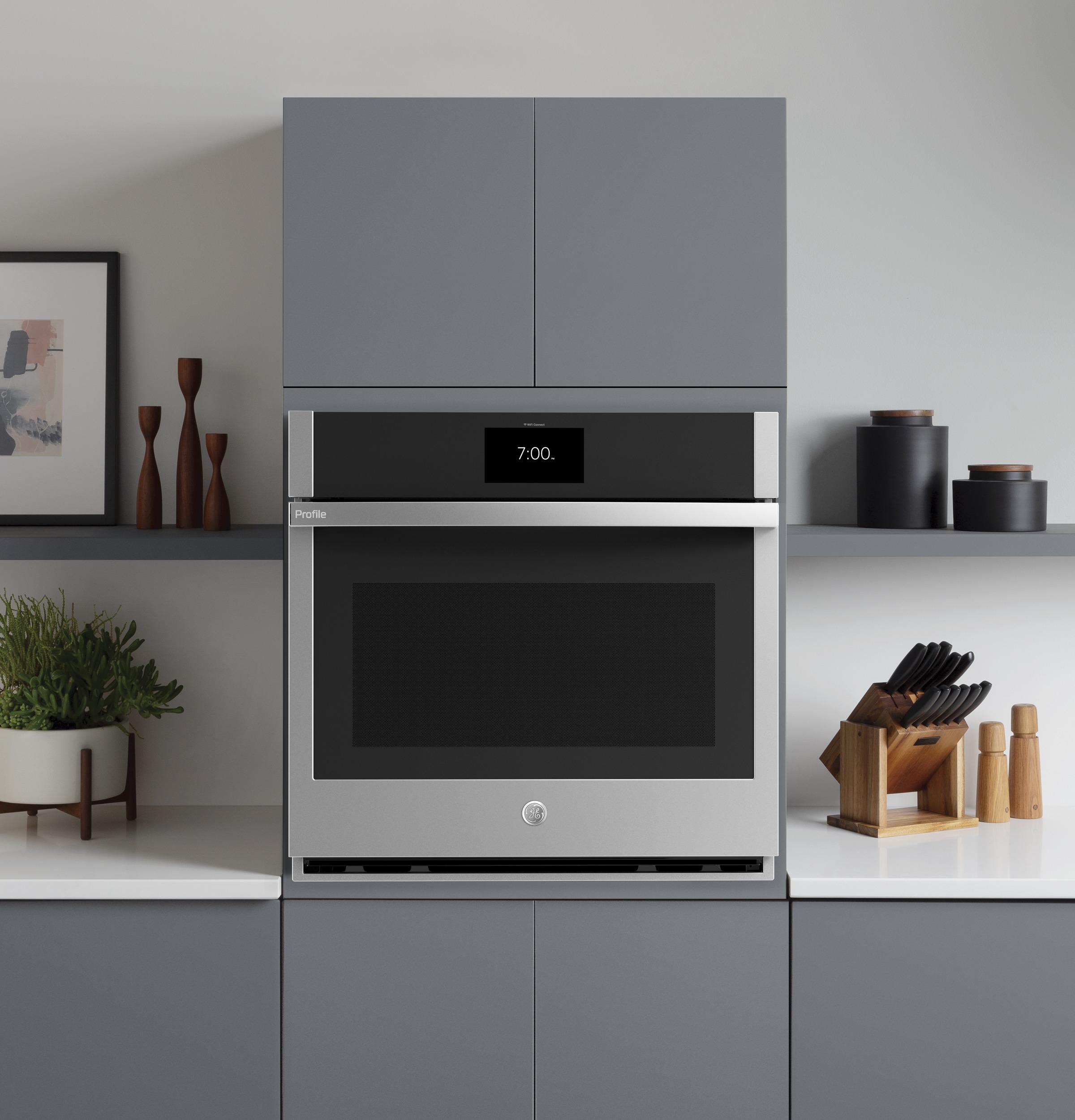 30" Smart Built-In Convection Single Wall Oven with In-Oven Camera and No Preheat Air Fry PTS9000SNSS