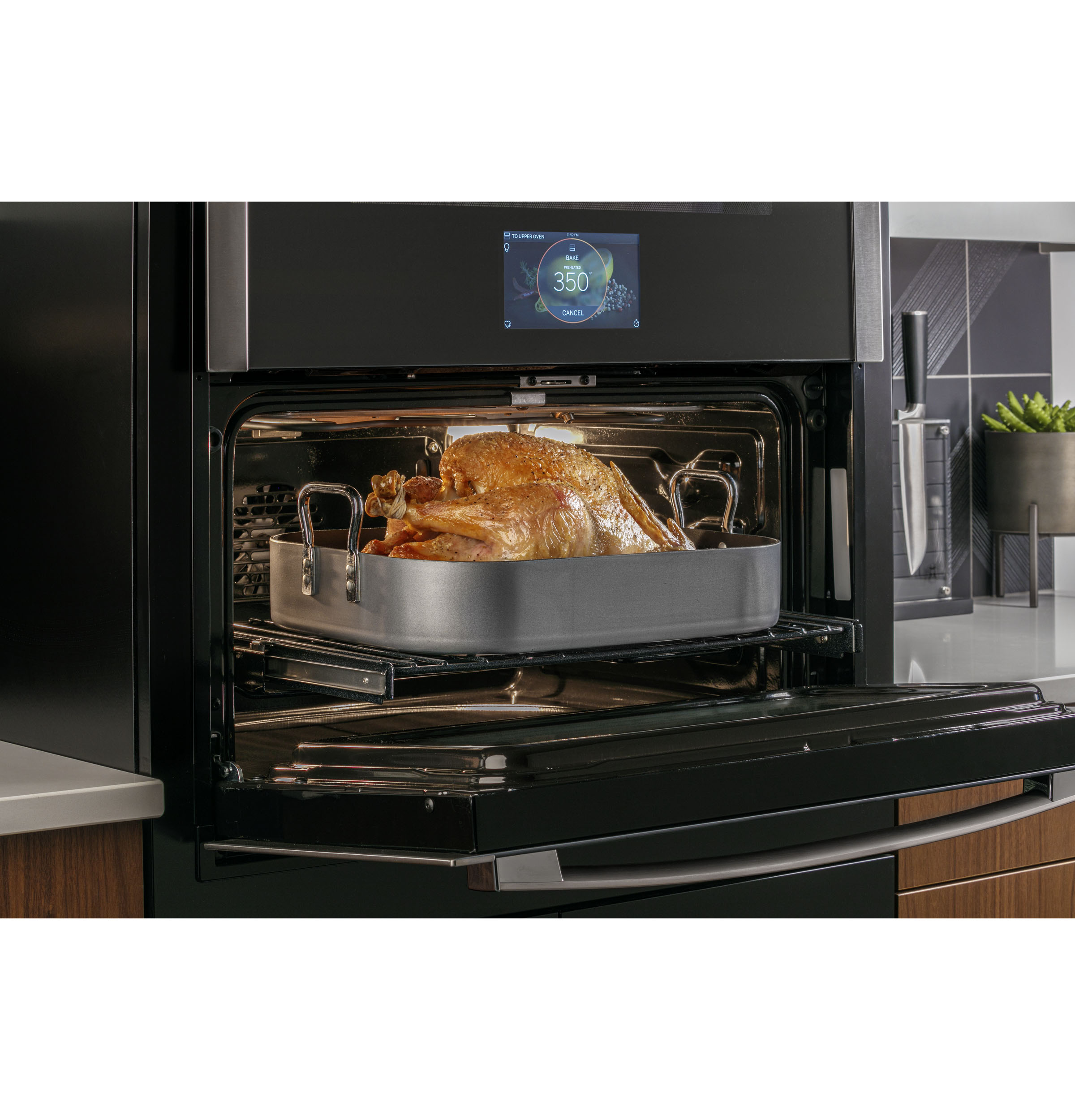 30" Smart Built-In Twin Flex Convection Wall Oven PTS9200SNSS