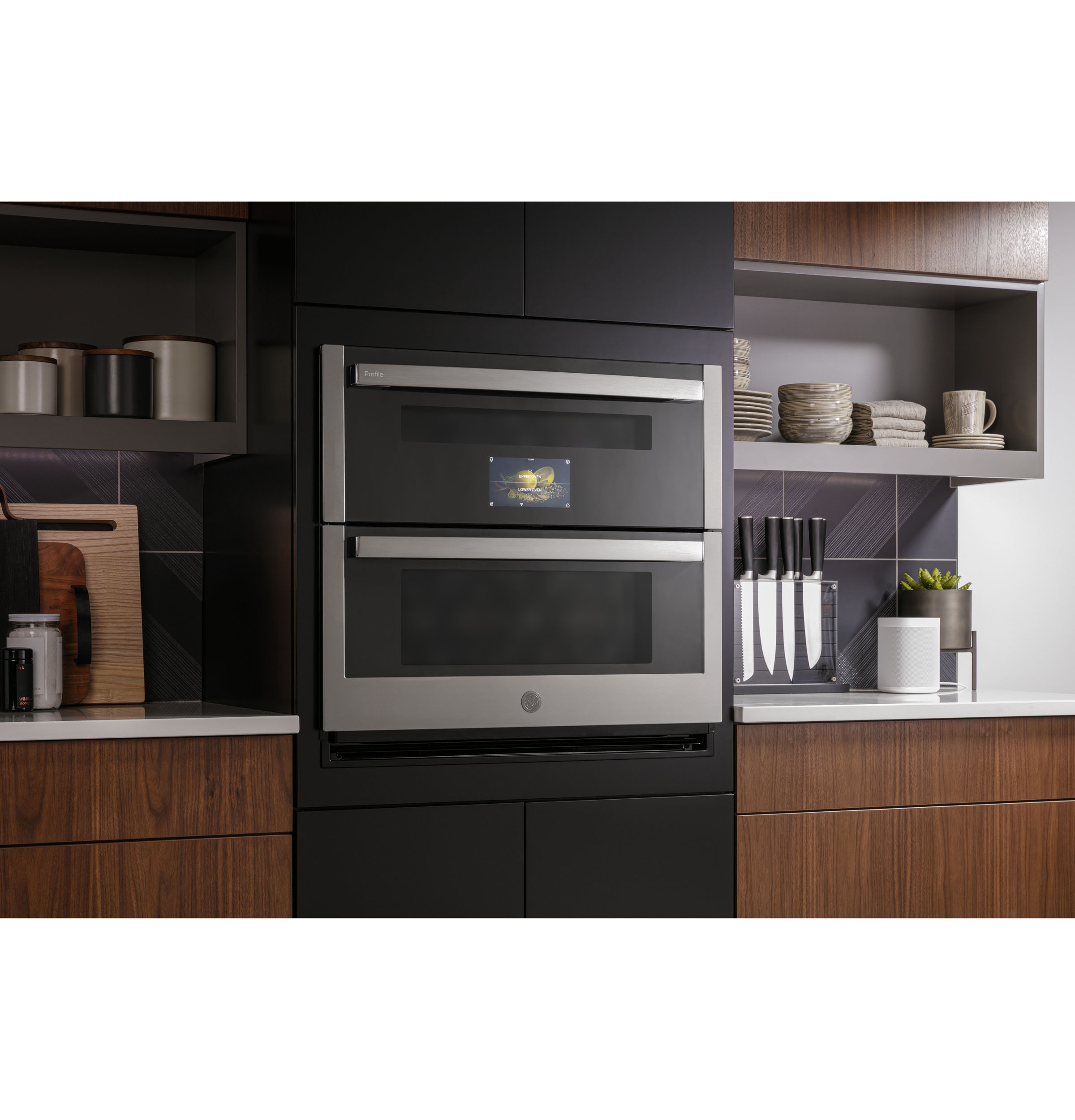 30" Smart Built-In Twin Flex Convection Wall Oven PTS9200SNSS