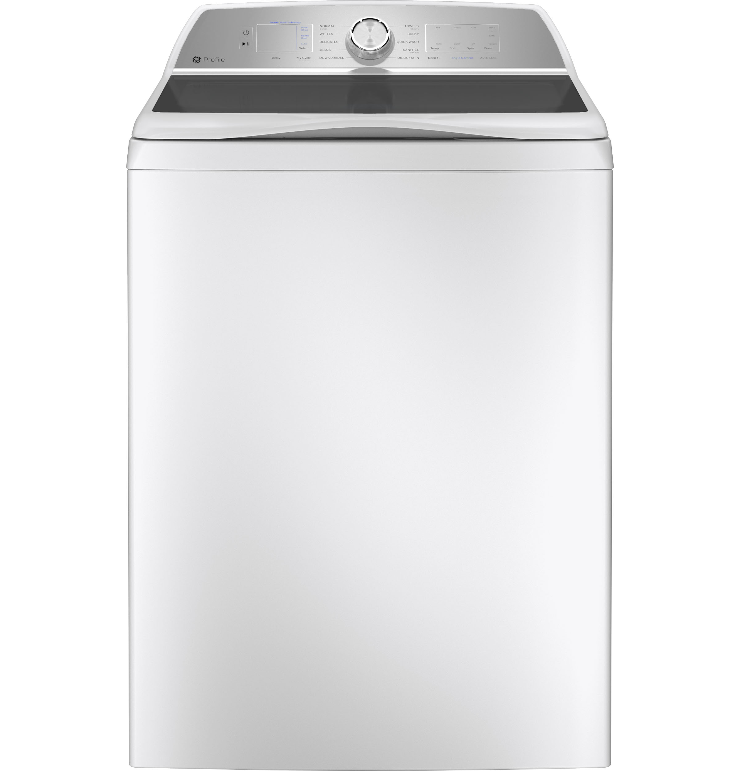 GE Profile 5.0 cu. ft. Capacity Washer with Smarter Wash Technology and FlexDispense White PTW600BSRWS Picture 1