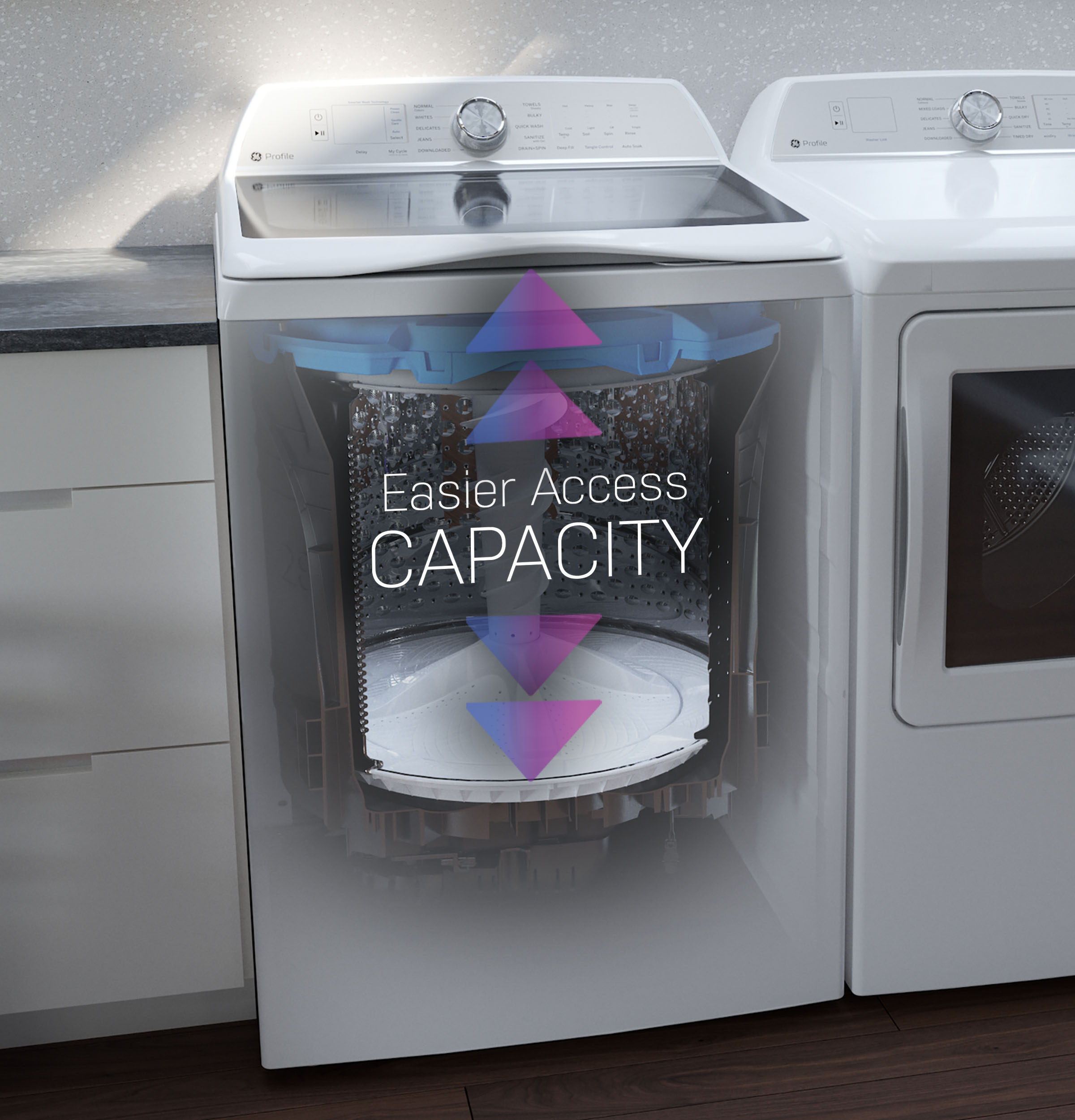 5.0 cu. ft. Capacity Washer with Smarter Wash Technology and FlexDispense PTW600BSRWS