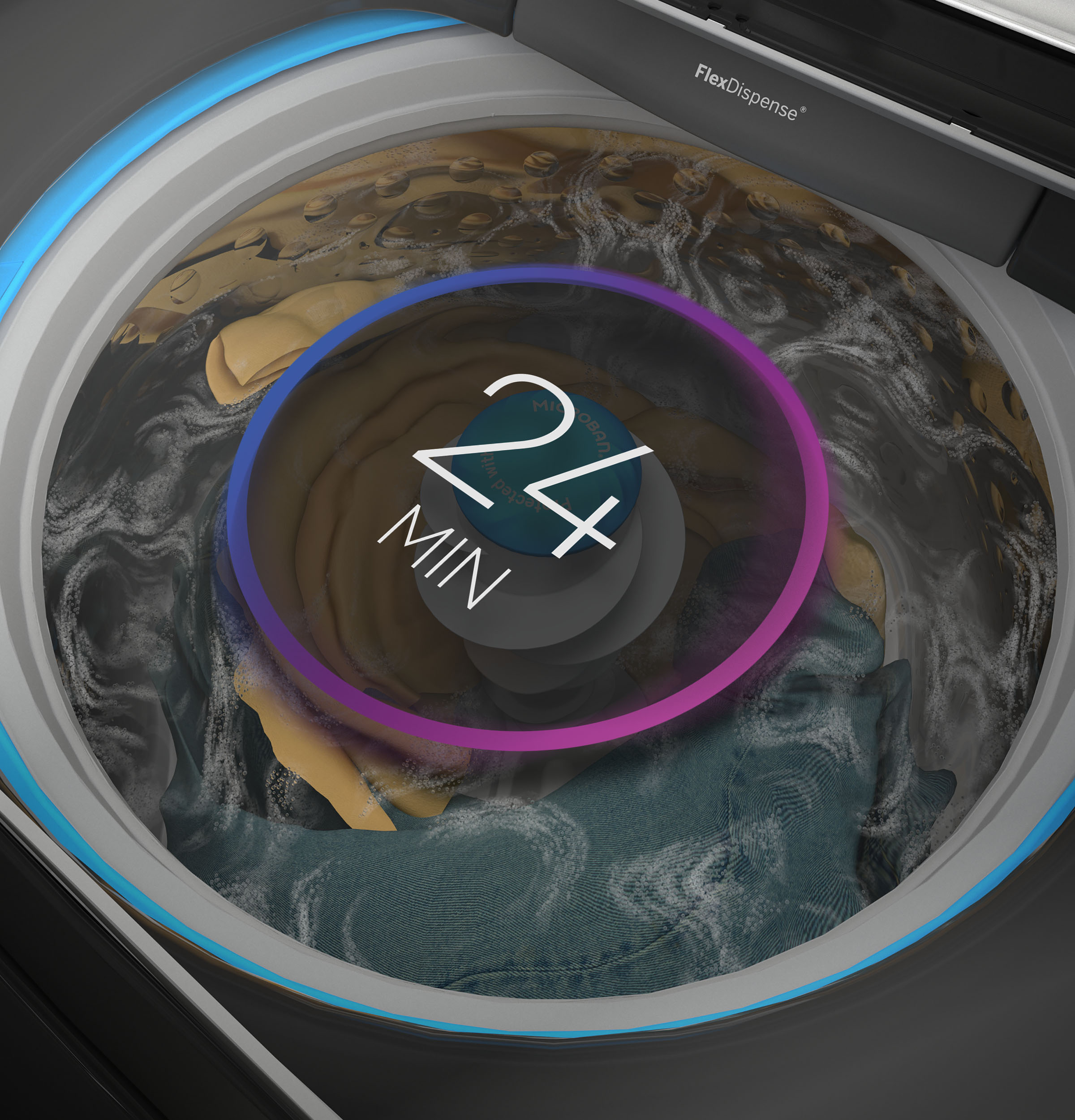 4.9 cu. ft. Capacity Washer with Smarter Wash Technology and FlexDispense PTW605BPRDG