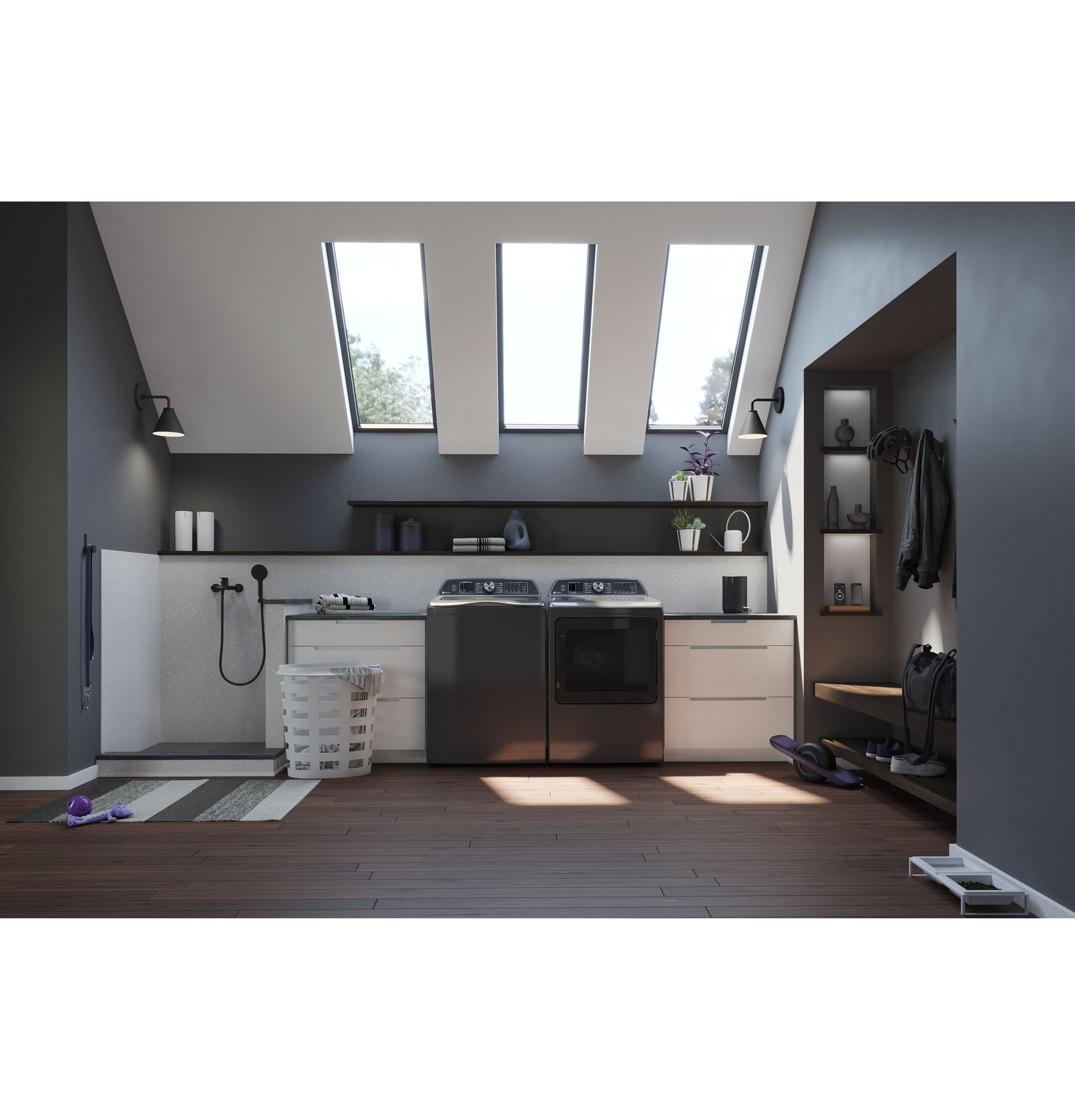 5.4 cu. ft. Capacity Washer with Smarter Wash Technology and FlexDispense PTW700BPTDG