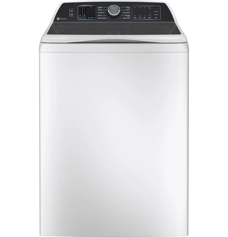 GE Profile 5.4  cu. ft. Capacity Washer with Smarter Wash Technology and FlexDispense White PTW700BSTWS Picture 1