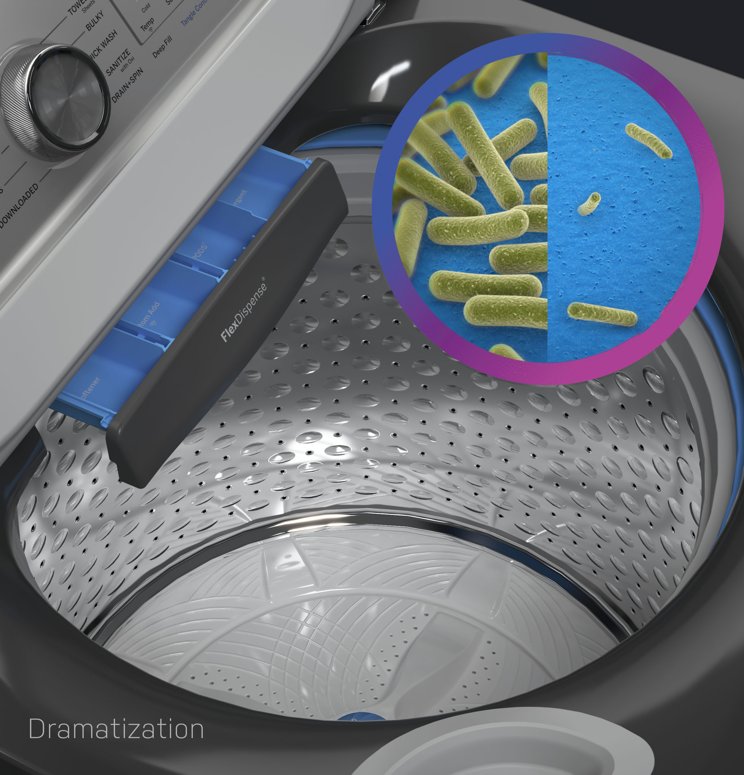 5.4 cu. ft. Capacity Washer with Smarter Wash Technology and FlexDispense PTW700BSTWS