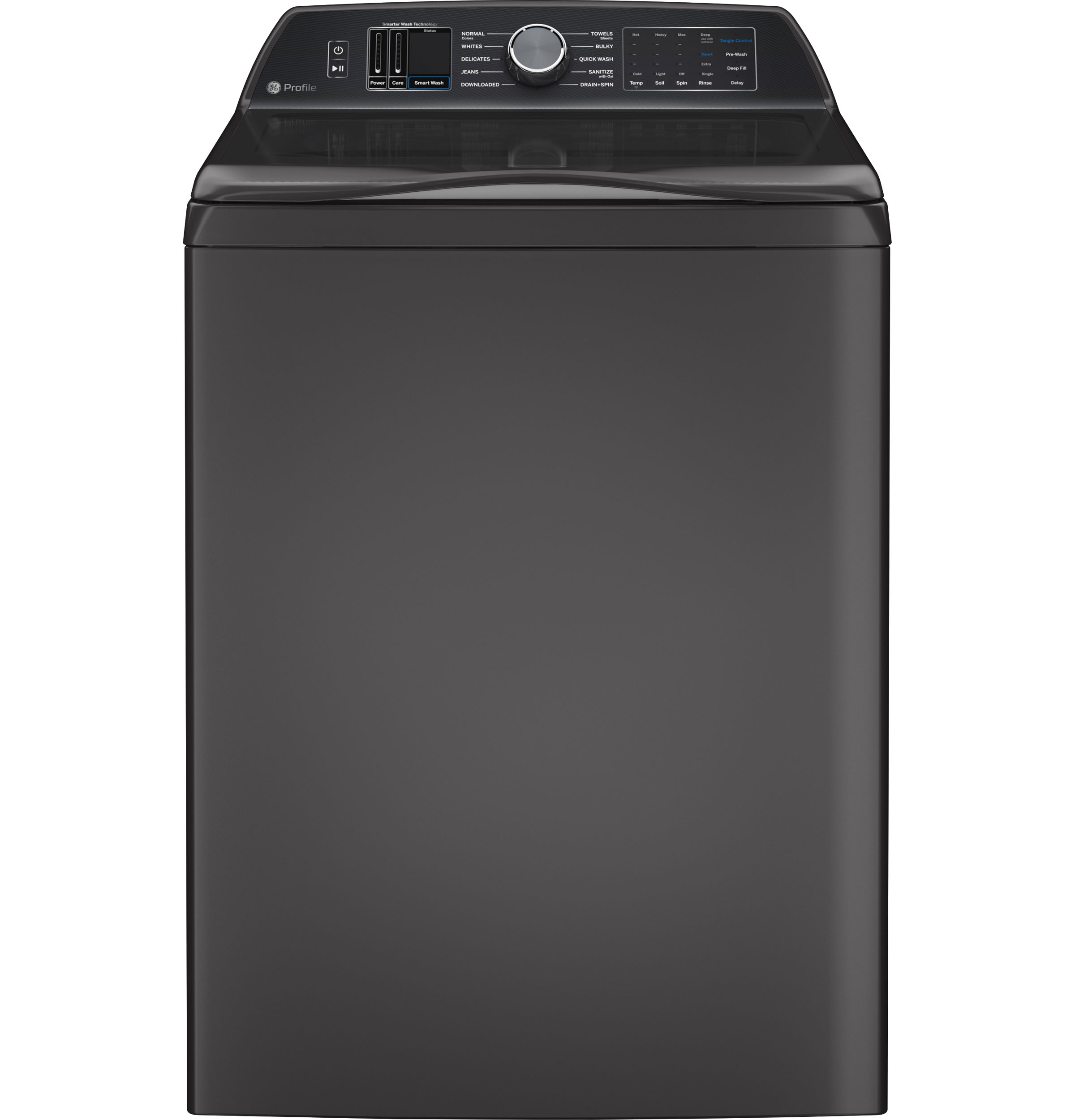 GE Profile 5.3 cu. ft. Capacity Washer with Smarter Wash Technology and FlexDispense Diamond Gray PTW705BPTDG Picture 1
