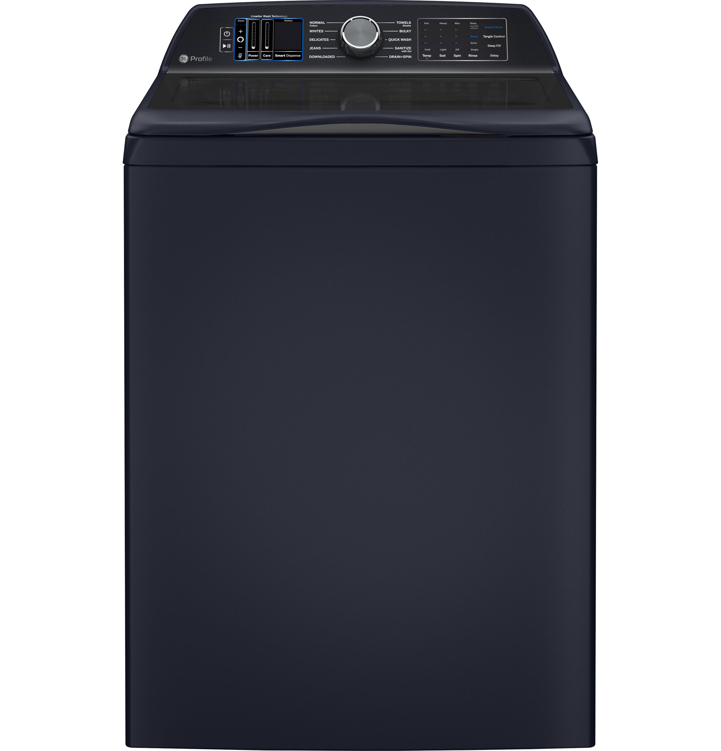 GE Profile 5.4 cu. ft. Capacity Washer with Smarter Wash Technology and FlexDispense Sapphire Blue PTW900BPTRS Picture 1
